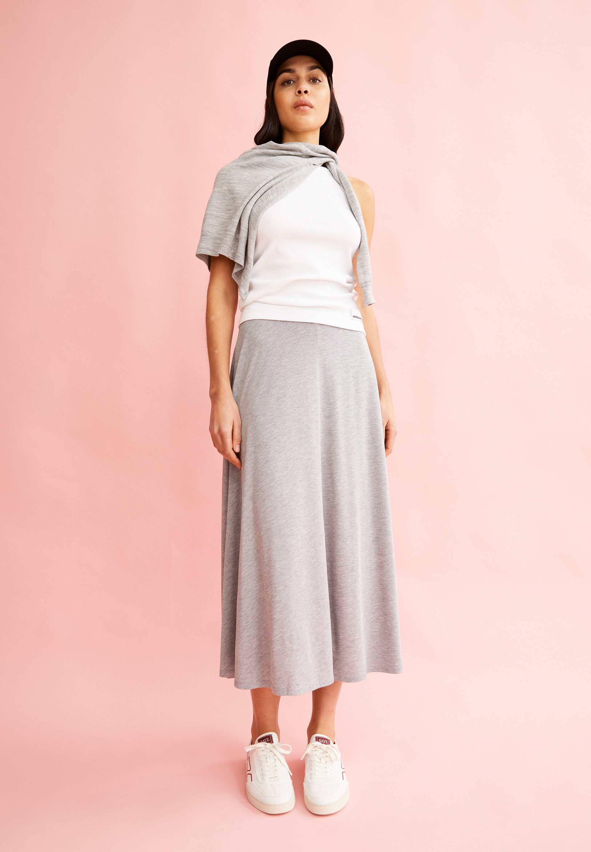 Armedangels Maxirock ILENIAA LARAA MIDI (1-tlg., Loose Fit) Jerseyrock aus TENCEL™ Lyocell Mix