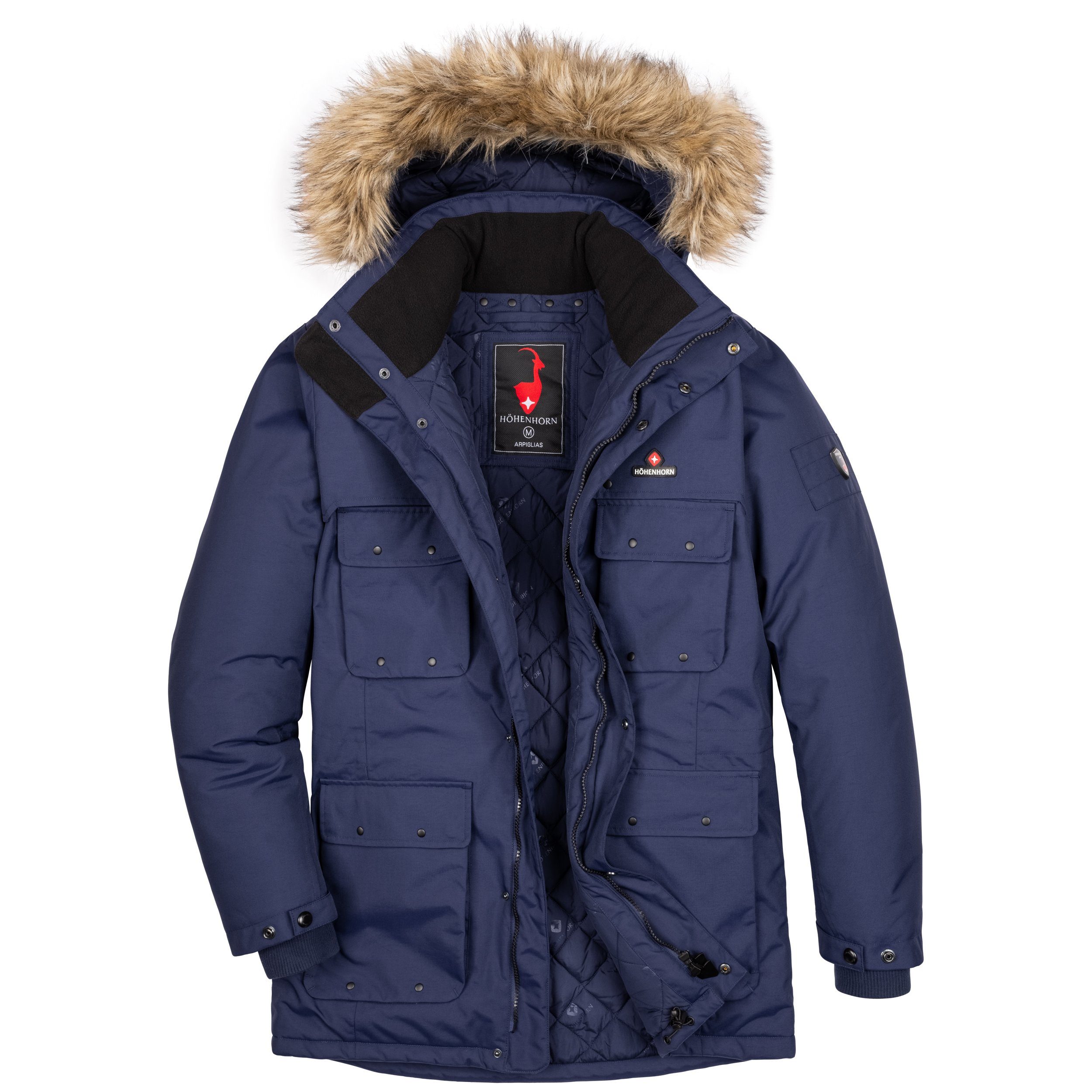 Höhenhorn Winterjacke Arpiglias Herren Winter Jacke Parka Parker mit Kunstfell Gefüttert – Bild 4 von 5