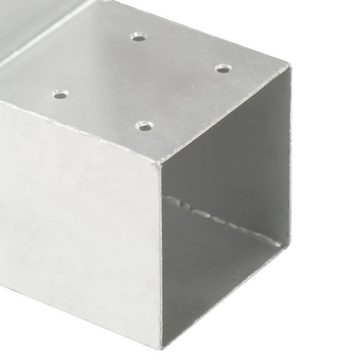 vidaXL Zaunpfosten Pfostenverbinder L-Form Verzinktes Metall 91 x 91 mm, (1-St)