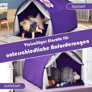 KOMFOTTEU Spielzelt Kinderzelt mit Sternenhimmel, für Indoor & Outdoor