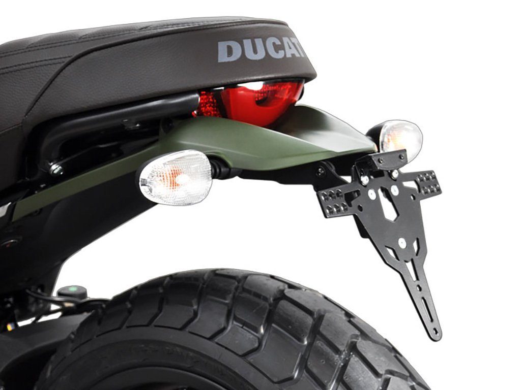 ZIEGER Kennzeichenhalter Pro Kennzeichenhalter kompatibel mit Ducati Scrambler 800 BJ 2015-17 S