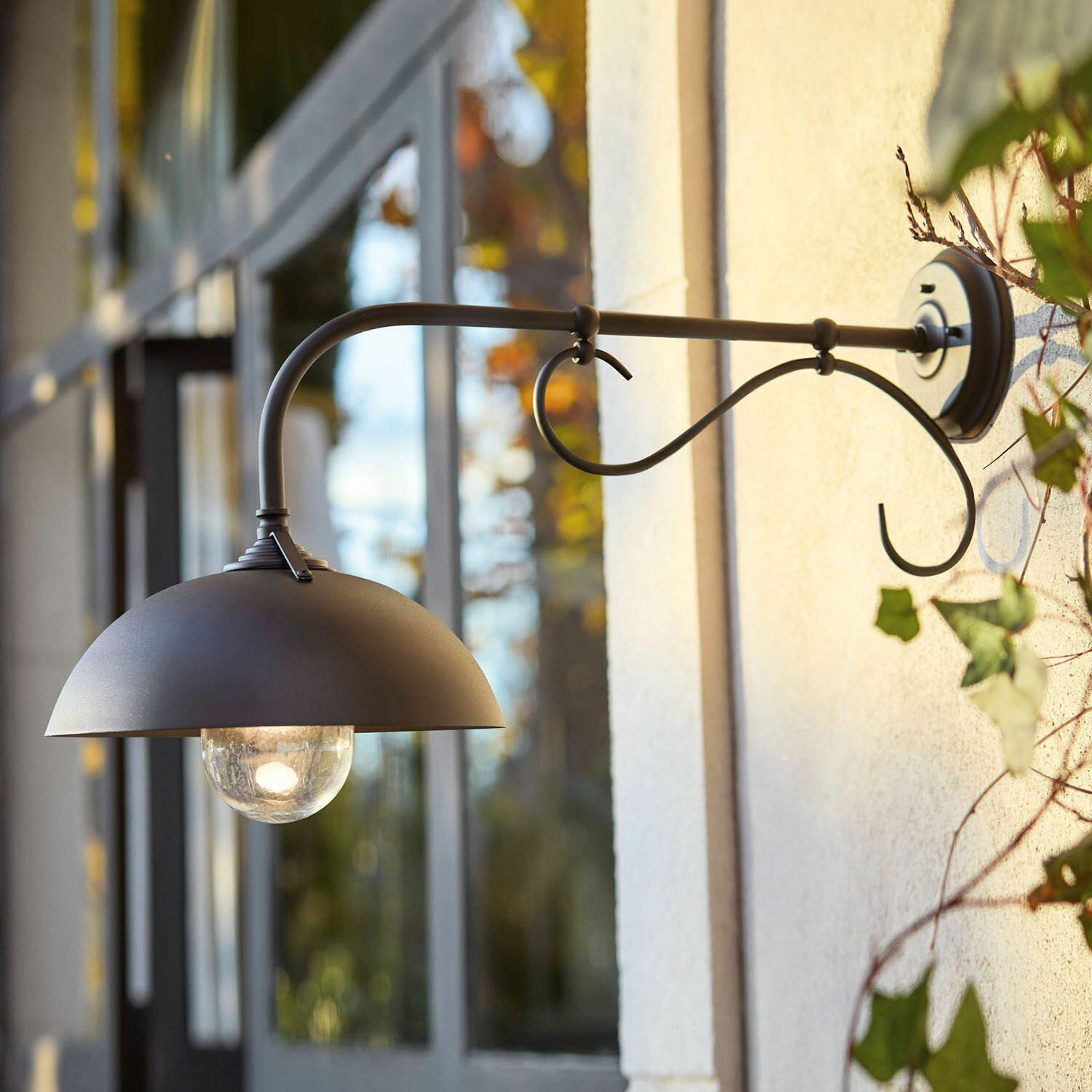 Mirabeau Außen-Wandleuchte Außenwandlampe Lupia schwarz