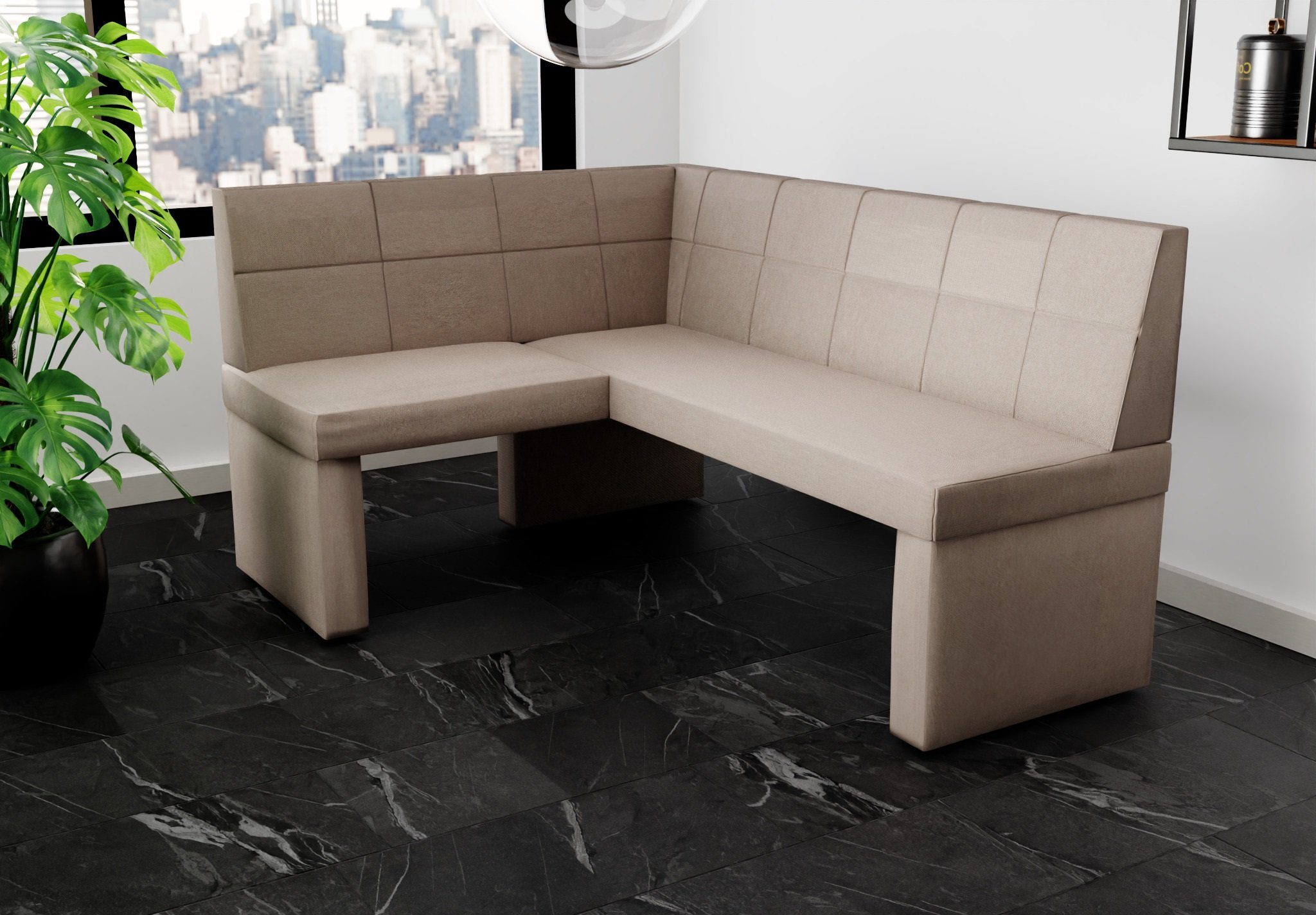 Fun Möbel Eckbank Eckbank Küchenbank Bank „BLAKE XL“ Größe 196 x142cm günstig online kaufen