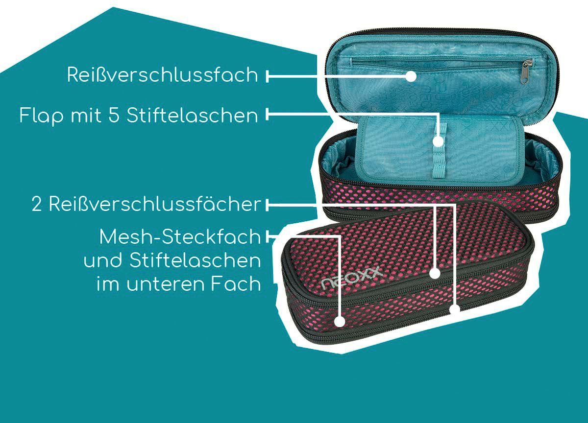 neoxx Schreibgeräteetui Catch, Crazy in recycelten Mesh, PET-Flaschen aus