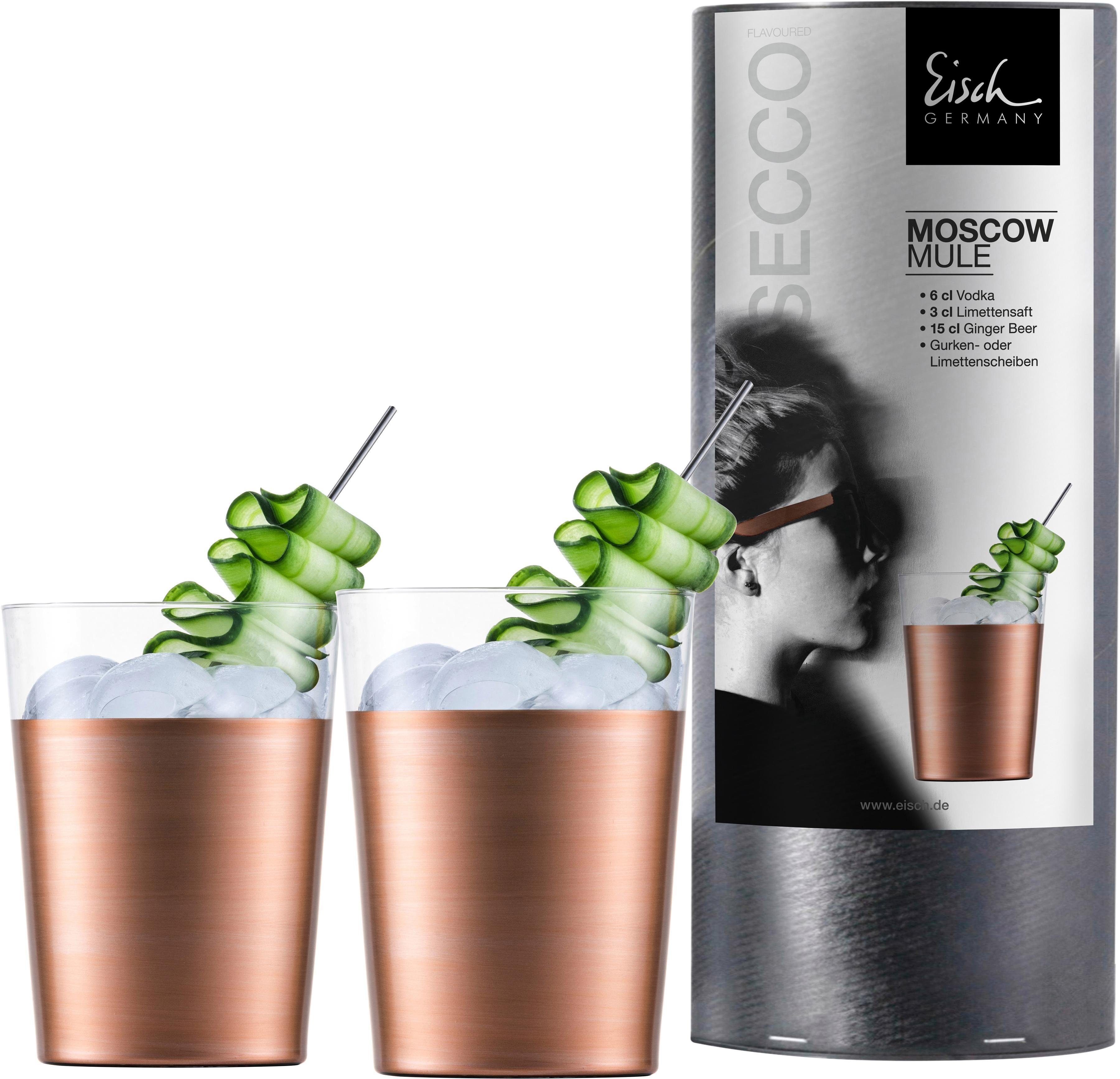 Eisch Cocktailglas Secco Flavoured Moscow Mule, Kristallglas, bleifrei, 550 ml, 2-teilig