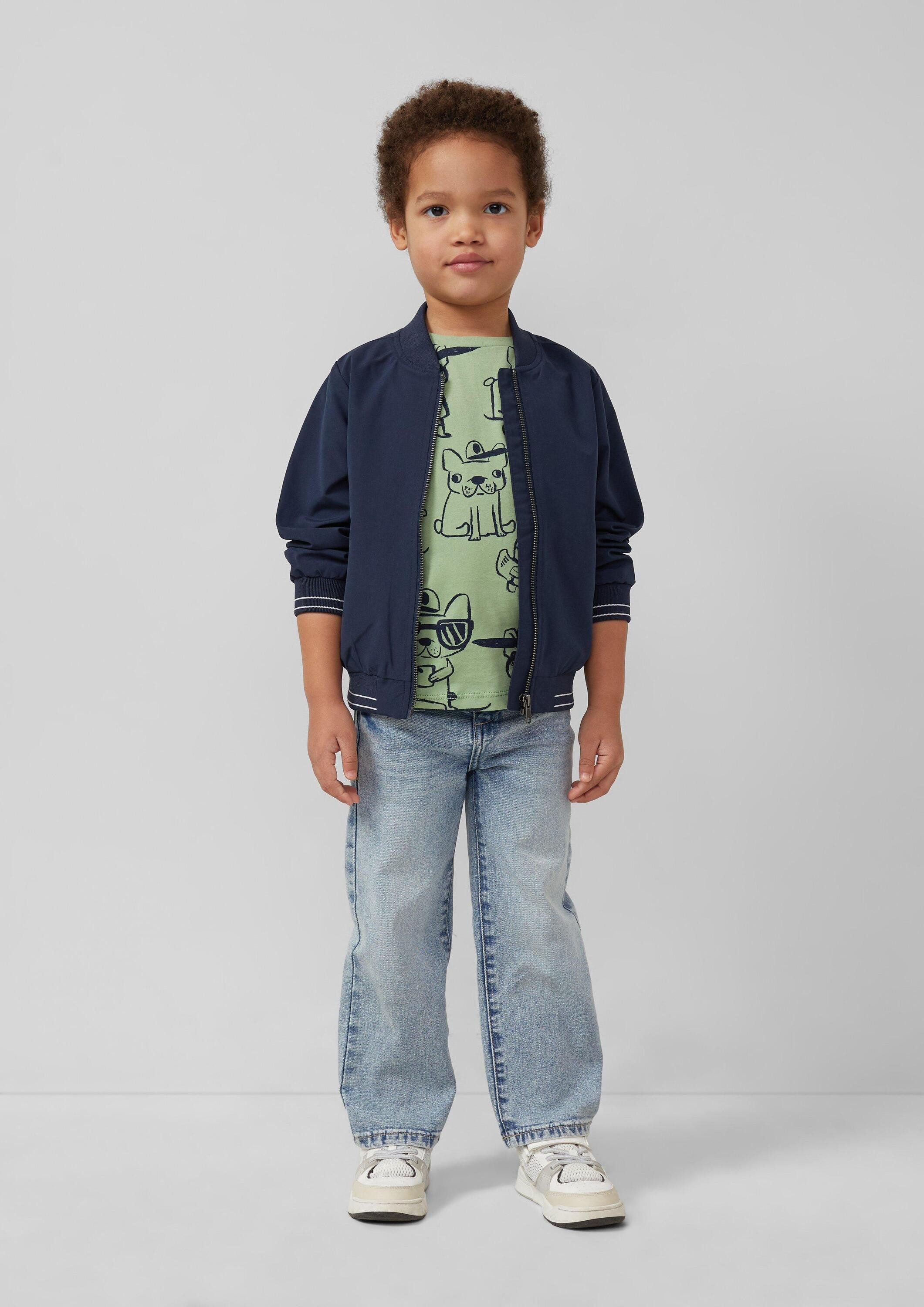 s.Oliver Kurzarmshirt T-Shirt T-Shirt mit All-over-Print