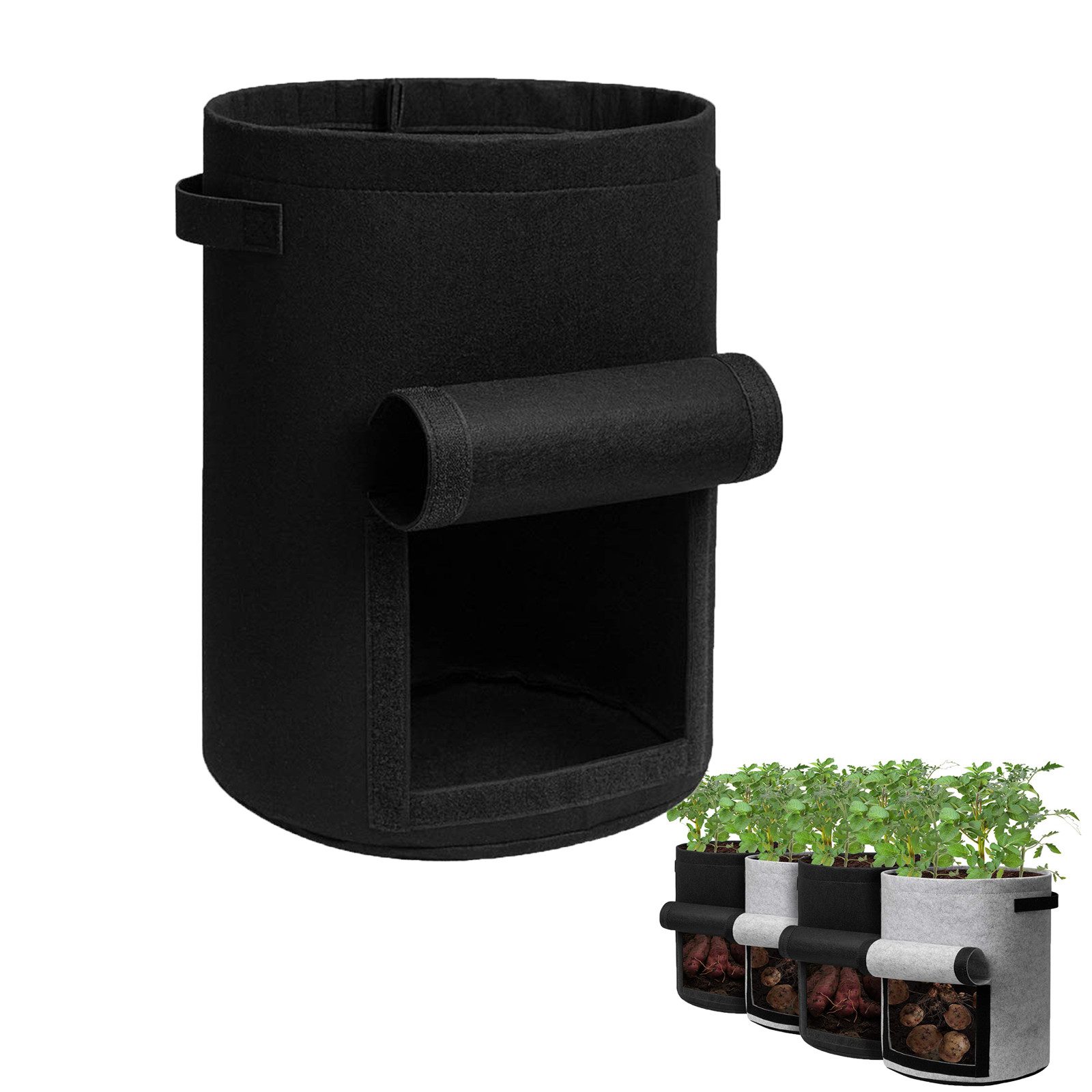 Jibenhome Blumentopf Kartoffel-Pflanzsack, Pflanzbeutel mit Klappe, günstig online kaufen