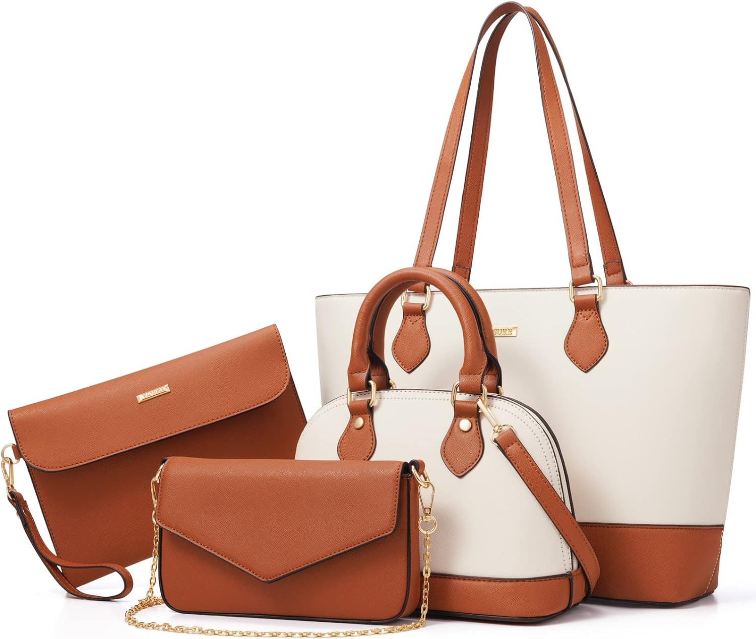 HAUSS SPOLE Henkeltasche 4 tlg Umhängetasche Schultertasche mit Reißverschl günstig online kaufen