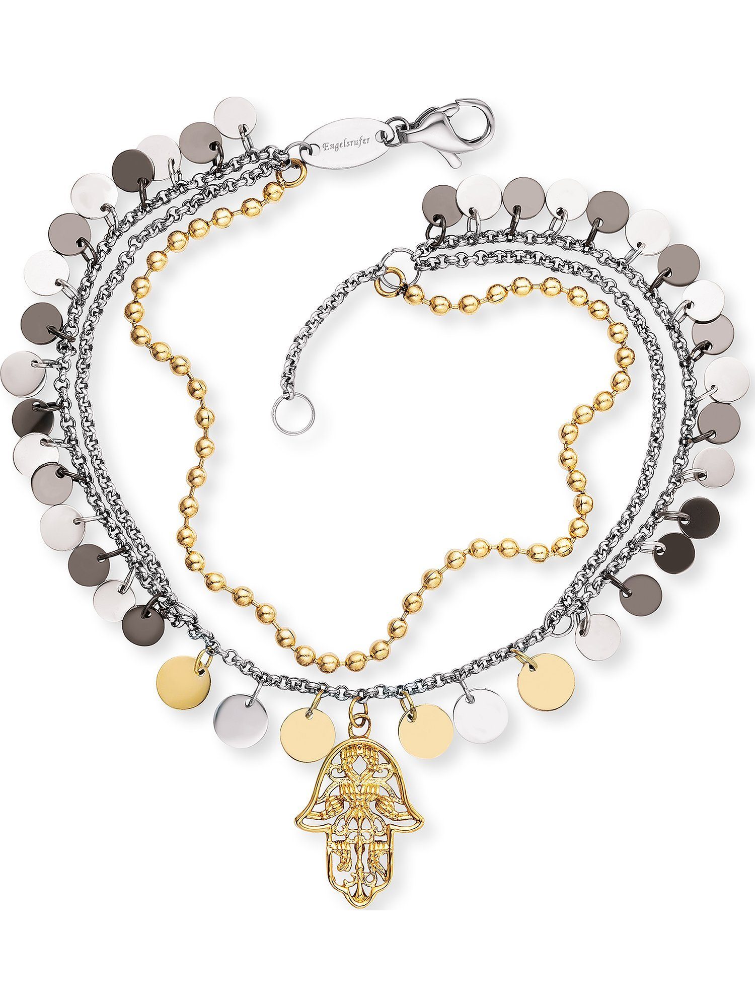 Silberarmband Engelsrufer Damen-Armband Edelstahl Hand Fatimas
