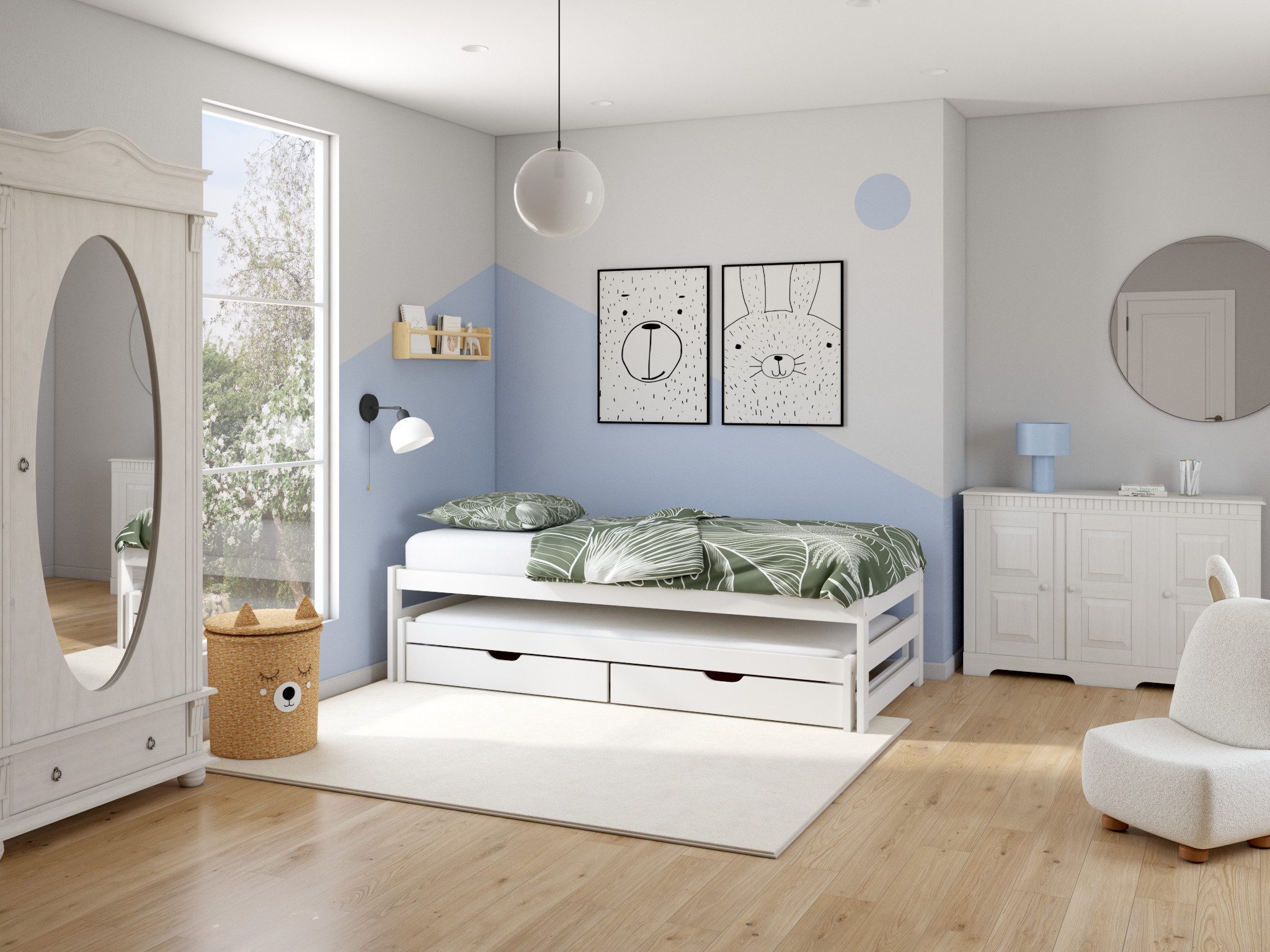 OTTO home Sideboard Lisa, Kommode aus massivem Kiefernholz, Breite 158,5 cm