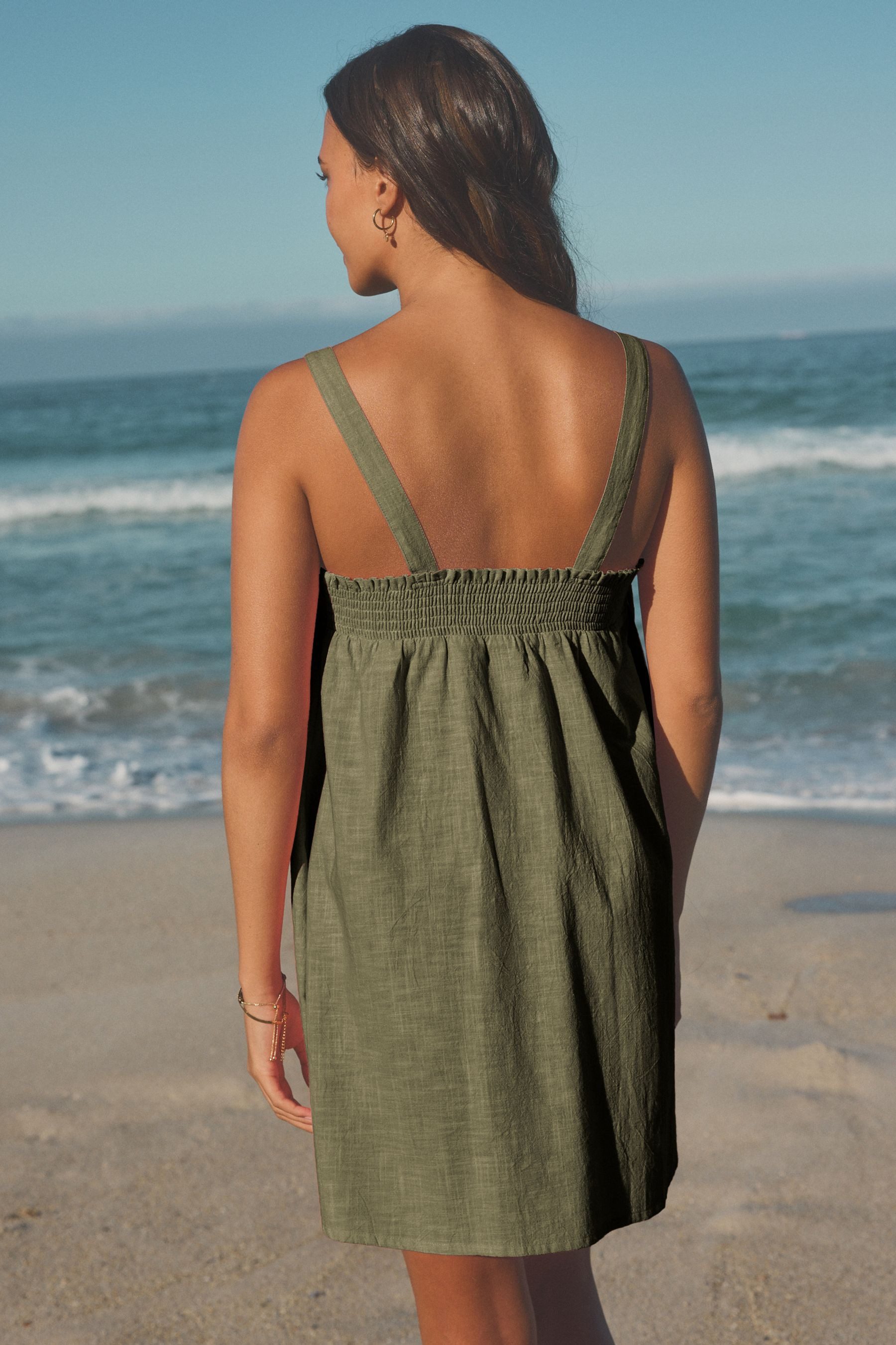 Next Strandkleid Sommer-Minikleid aus 100 % Baumwolle günstig online kaufen