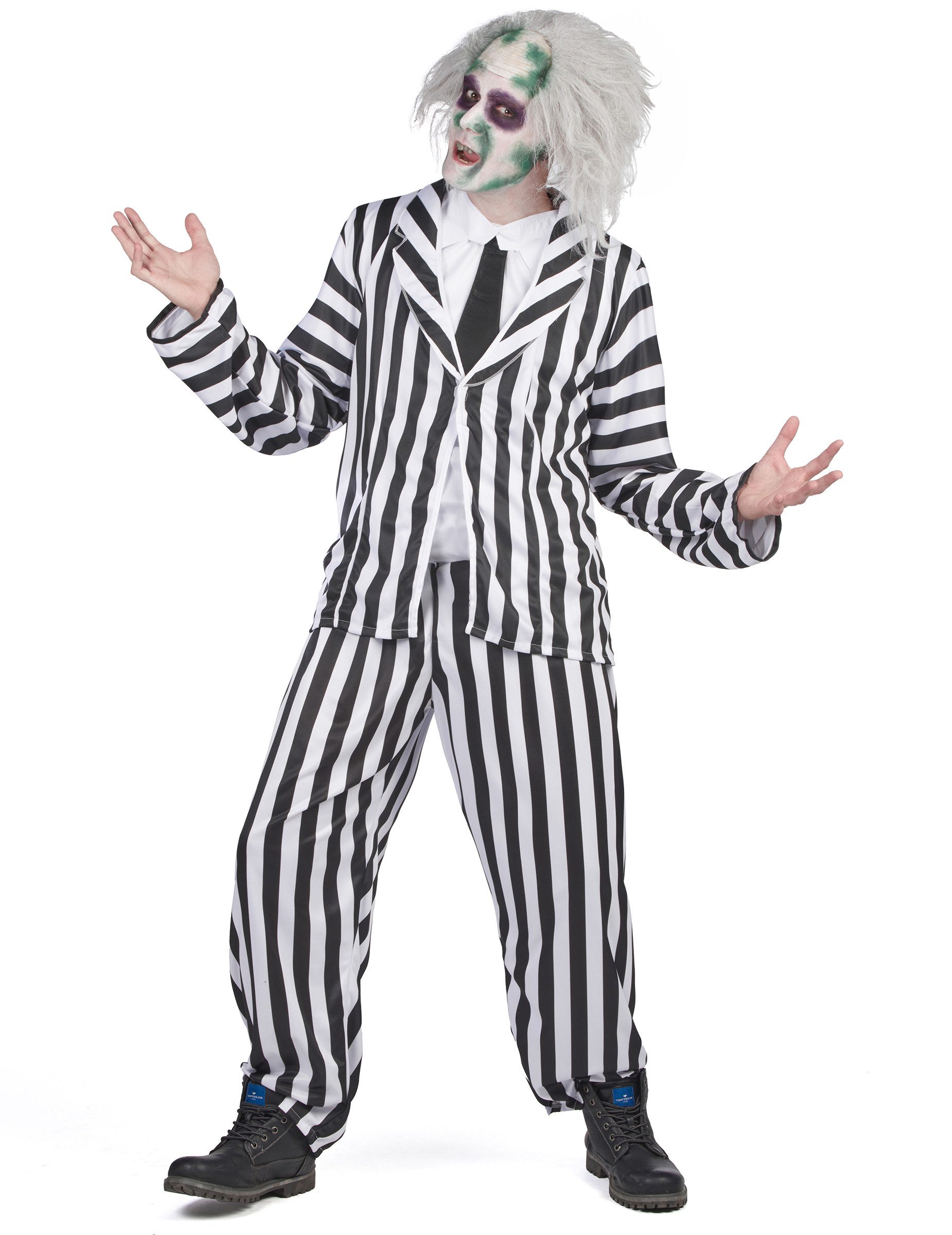 Rubie´s Kostüm Beetlejuice-Kostüm für Herren Halloween schwarz-weiss