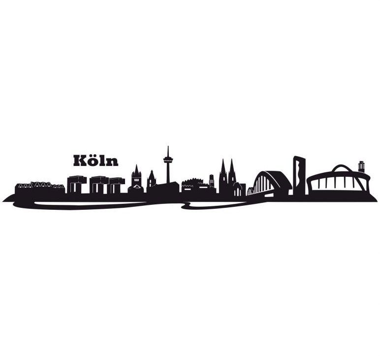 St) 120cm Stadt Wandtattoo (1 Köln Stadt XXL Skyline Wall-Art