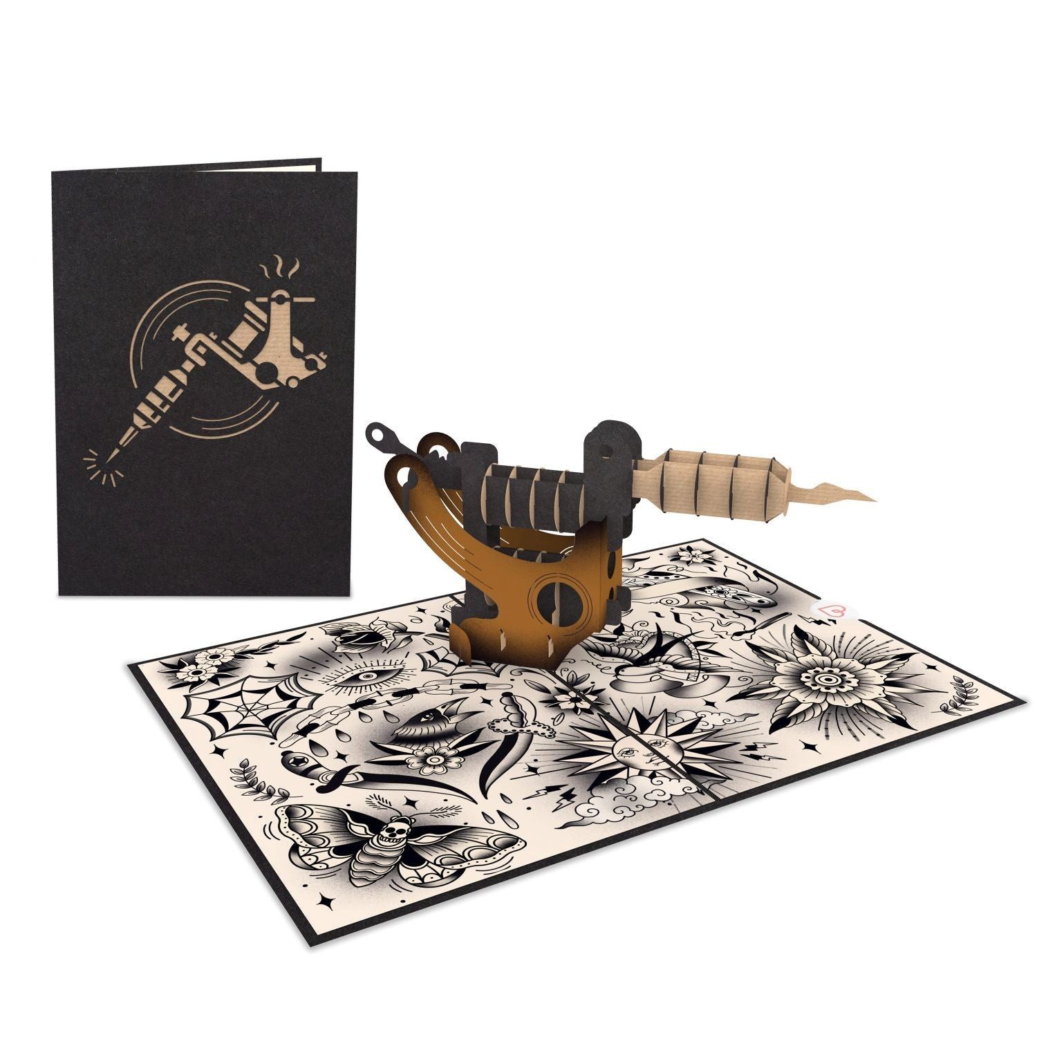 papercrush Geburtstagskarte Tattoomaschine Pop-Up Karte