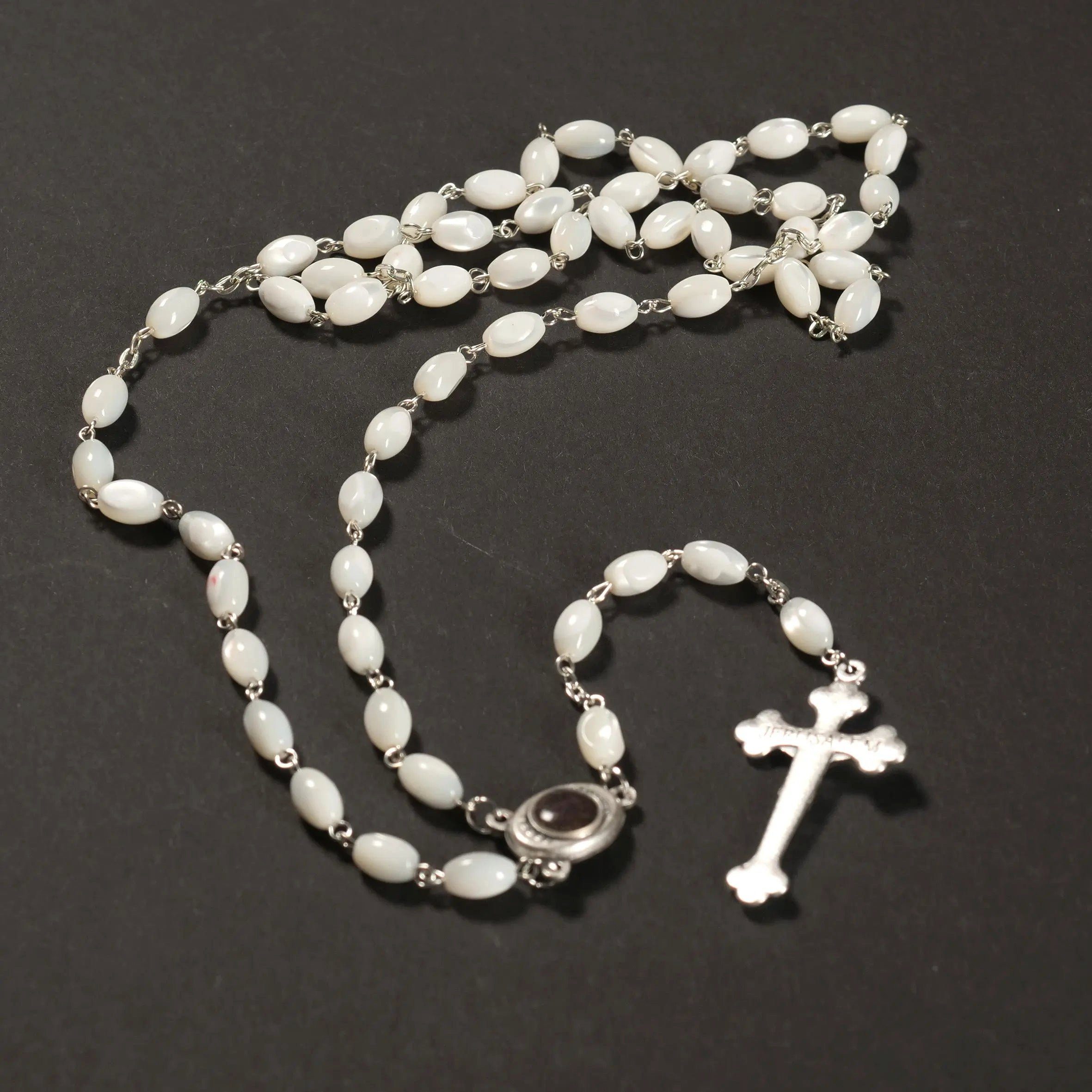 ovalen Bethlehem, Schmuck mit aus Kassis Gebetskette, Dekoobjekt handgemacht, Perlen Christlicher aus Perlmutt, Rosenkranz