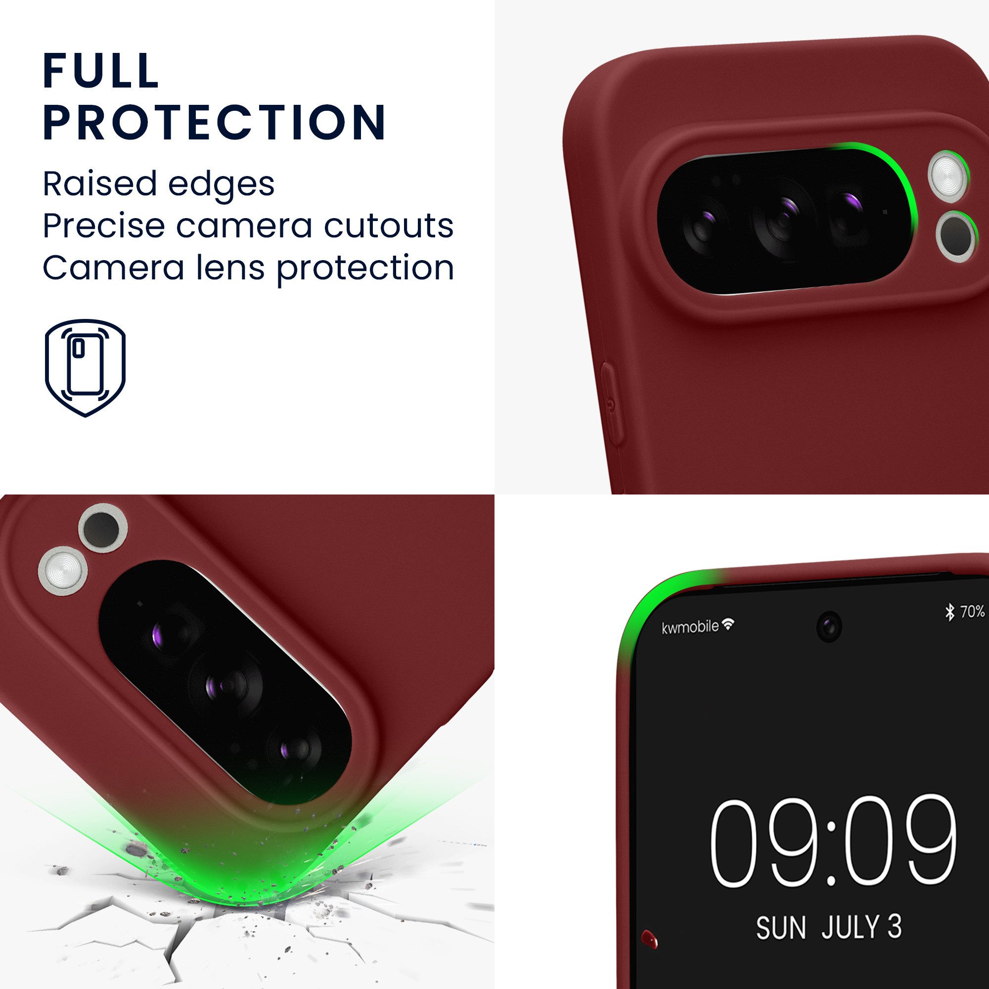 kwmobile Smartphone-Hülle Handyhülle für Google Pixel 10 Pro Hülle, Weiches Handy Silikon Case - Schutzhülle Cover