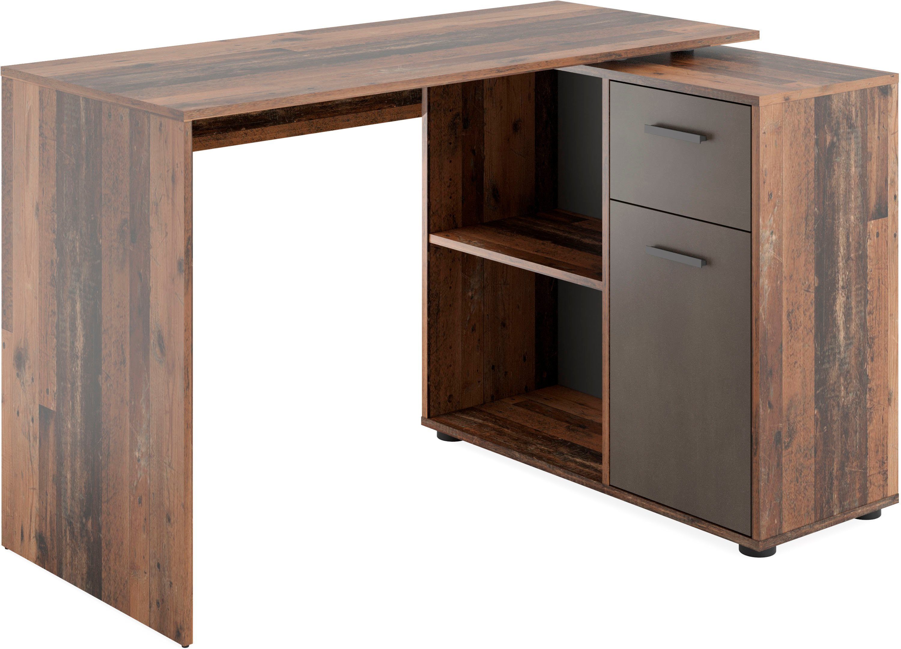 FMD Eckschreibtisch AUGSBURG, Schreibtisch/ Sideboard m. günstig online kaufen
