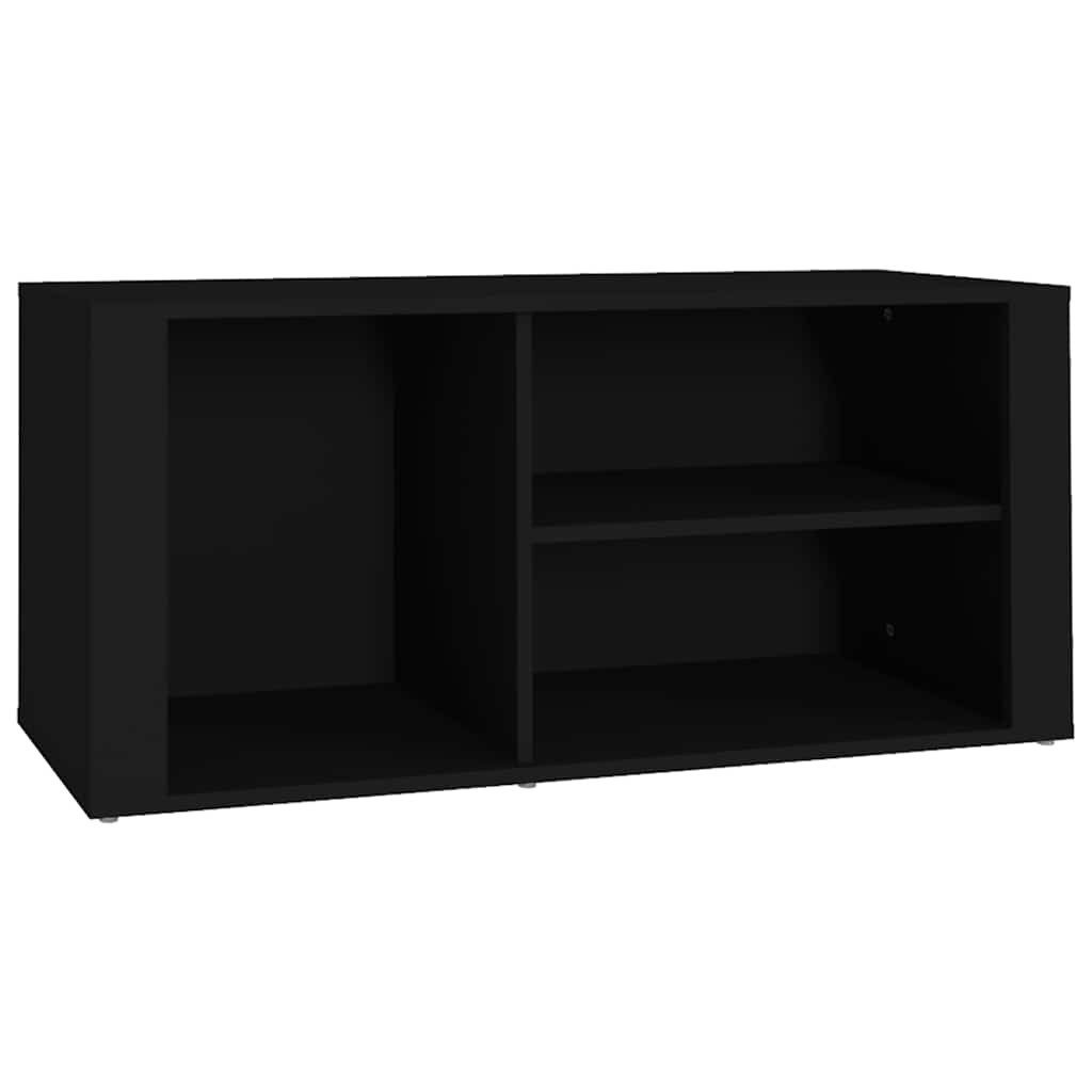 vidaXL Schuhregal Schuhregal Schwarz 100x35x45 cm Holzwerkstoff, 1-tlg.