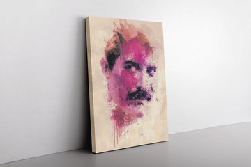 Sinus Art Leinwandbild Freddie Mercury Queen Porträt Abstrakt Kunst Musiklende 60x90cm Leinwandbild