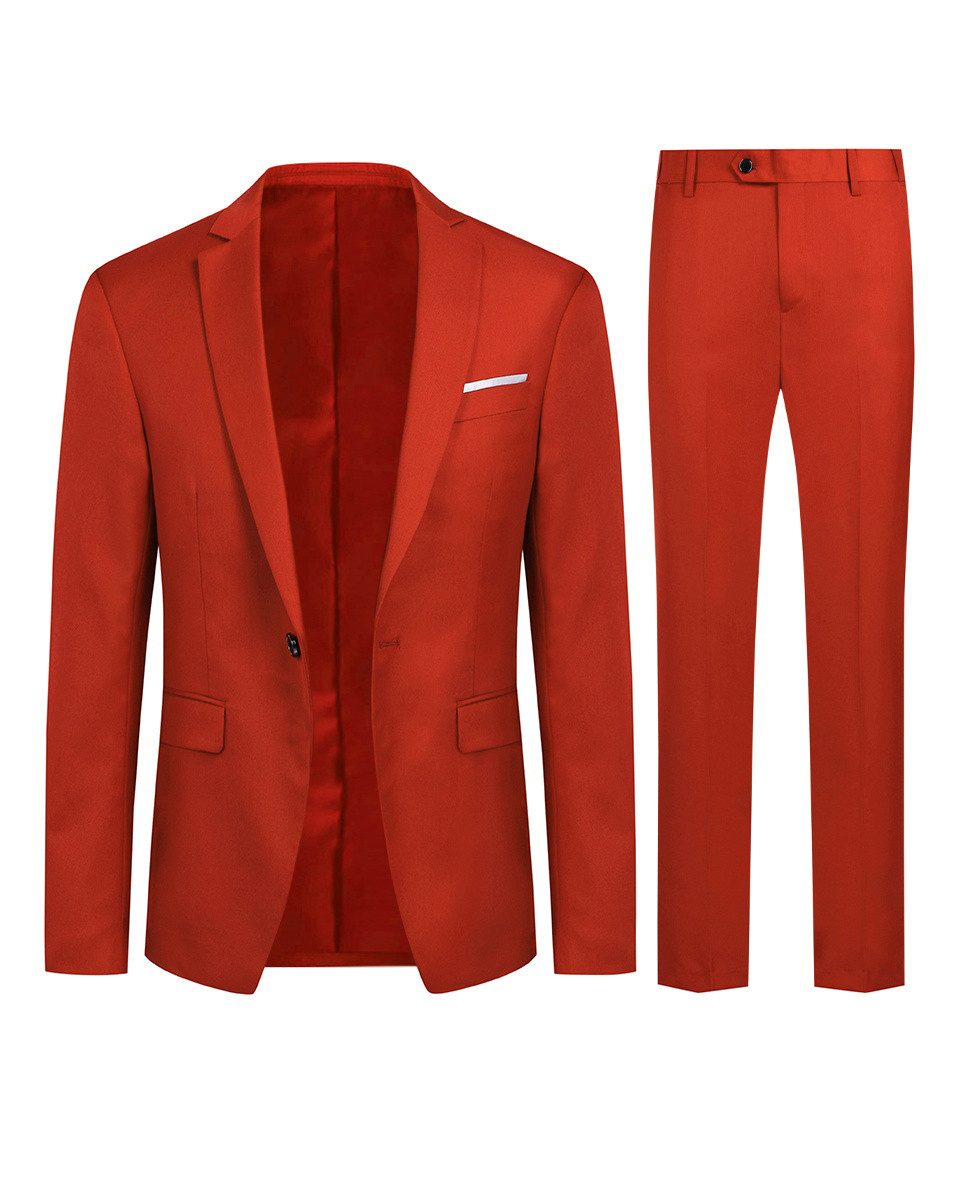 Allthemen Anzug (2 tlg) Slim Fit Ein Knopf Herrenanzug im eleganten Look