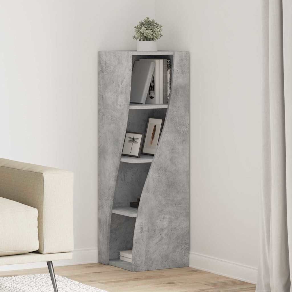 vidaXL Eckschrank Eckschrank Beton Grau 32x32x102cm Holzwerkstoff