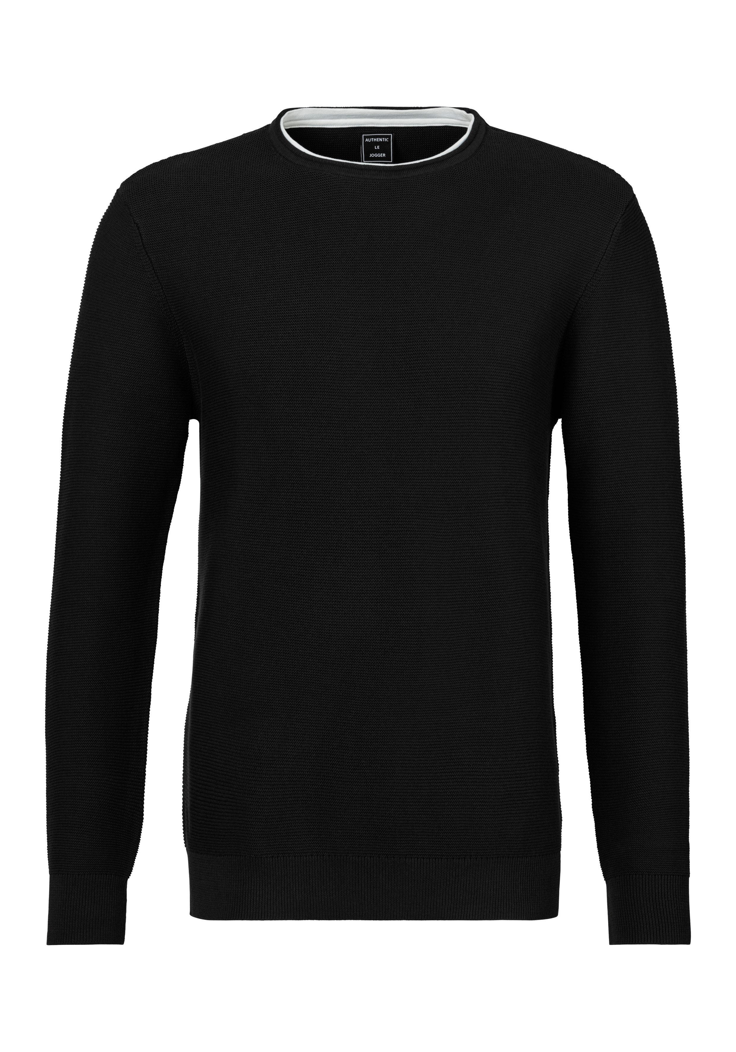 AUTHENTIC LE JOGGER Strickpullover mit Double-Layer Optik, Pullover aus reiner Baumwolle. € 39,99