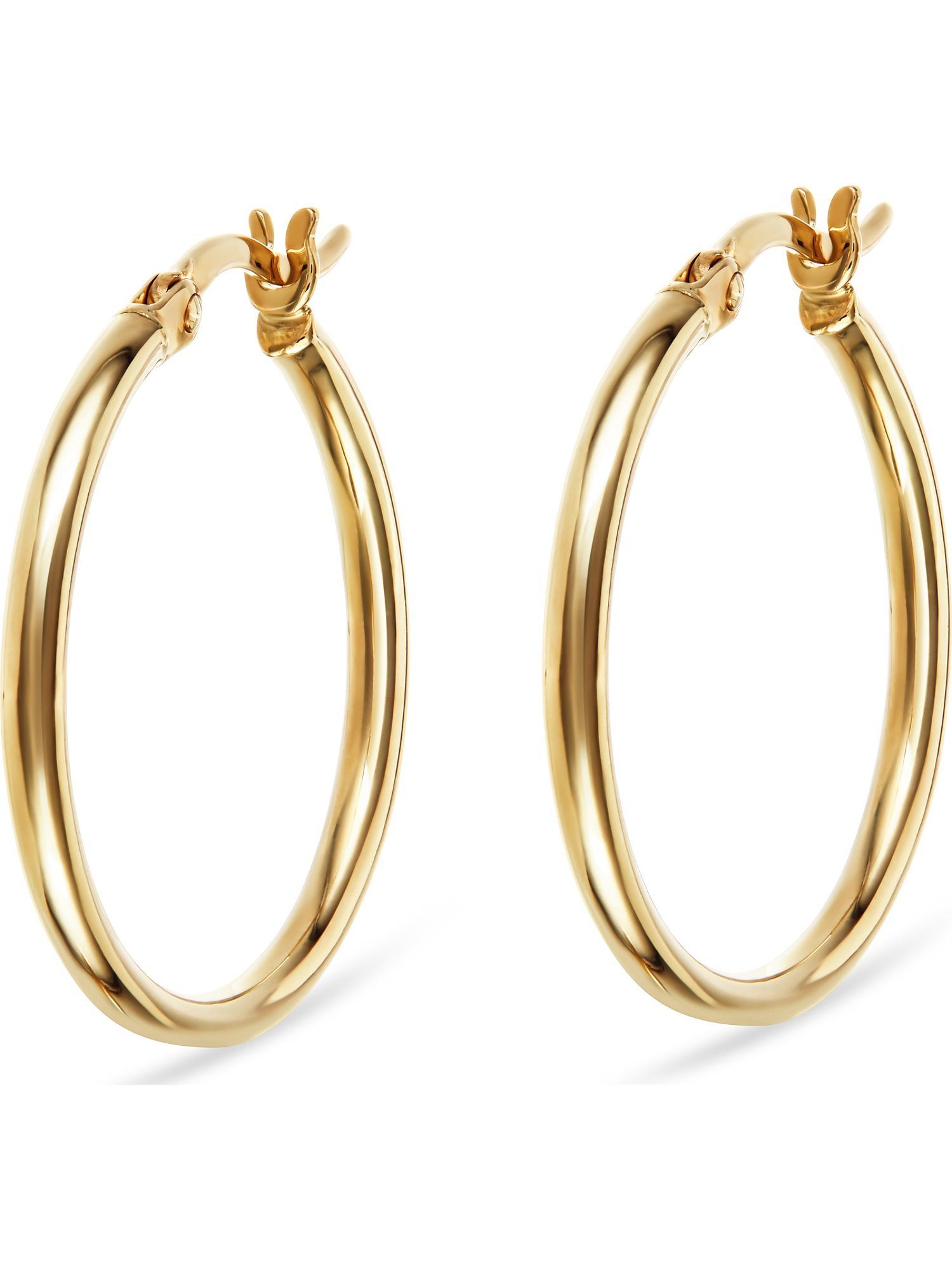 Paar Creolen FAVS Damen-Creolen 375er Gelbgold