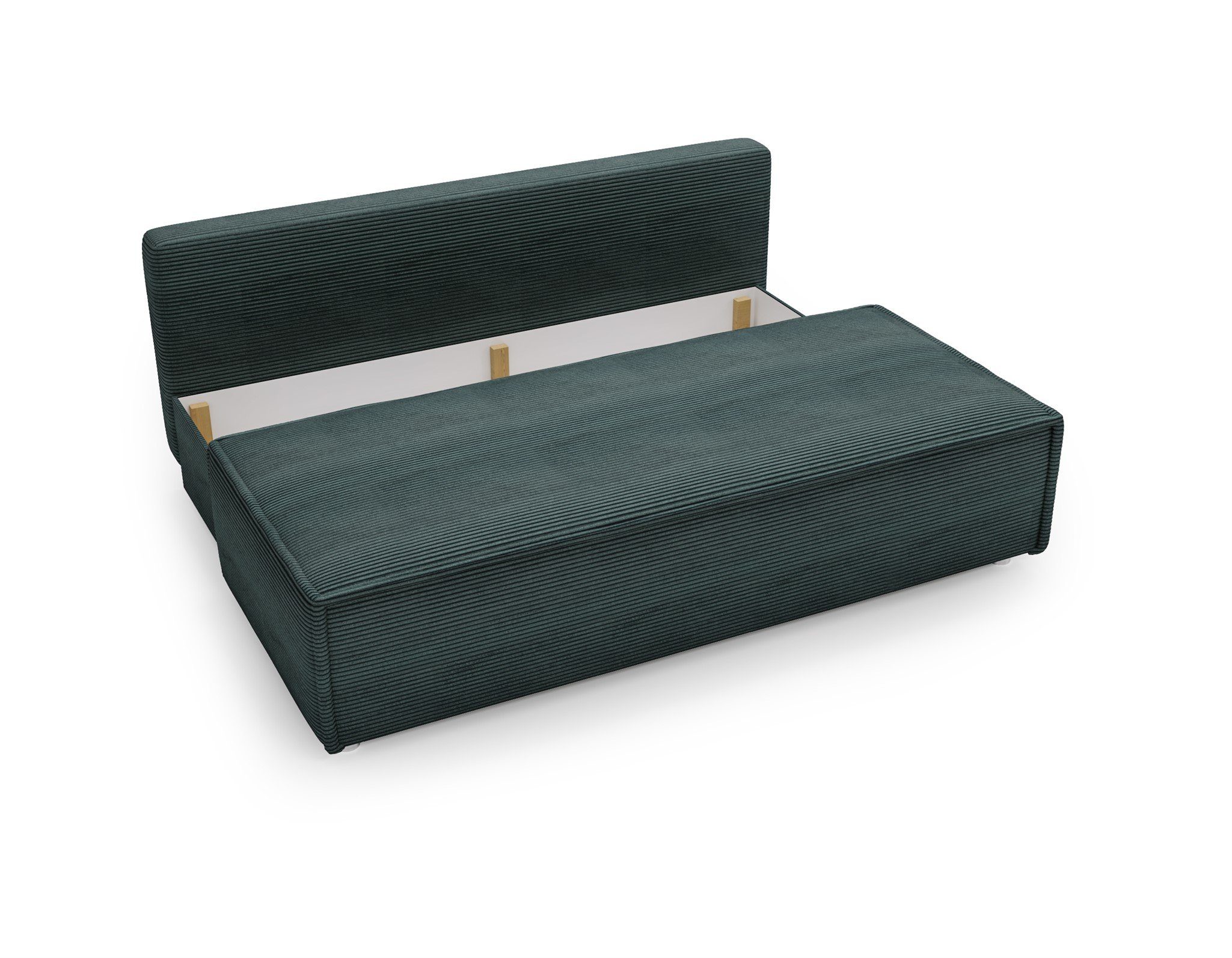 Fun Möbel Schlafsofa 3-Sitzer Sofa Mintgrün EMMA Designersofa inkl. Rückenkissen, 2 mit Schlaffunktion, mit Bettkasten