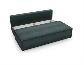 Fun Möbel Schlafsofa Sofa Designersofa EMMA 3-Sitzer mit Schlaffunktion, inkl. 2 Rückenkissen, mit Bettkasten