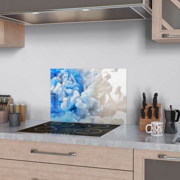 DEQORI Küchenrückwand 'Zweifarbiger Qualm', Glas Spritzschutz Badrückwand Herdblende