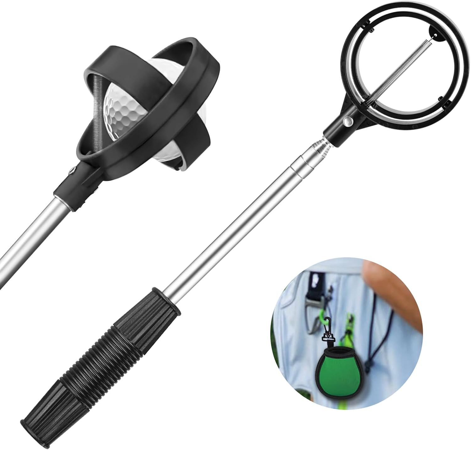 FELIXLEO Golfballtasche Golfball Retriever Teleskop Ballsammler Edelstahl für Wasser (1-tlg)