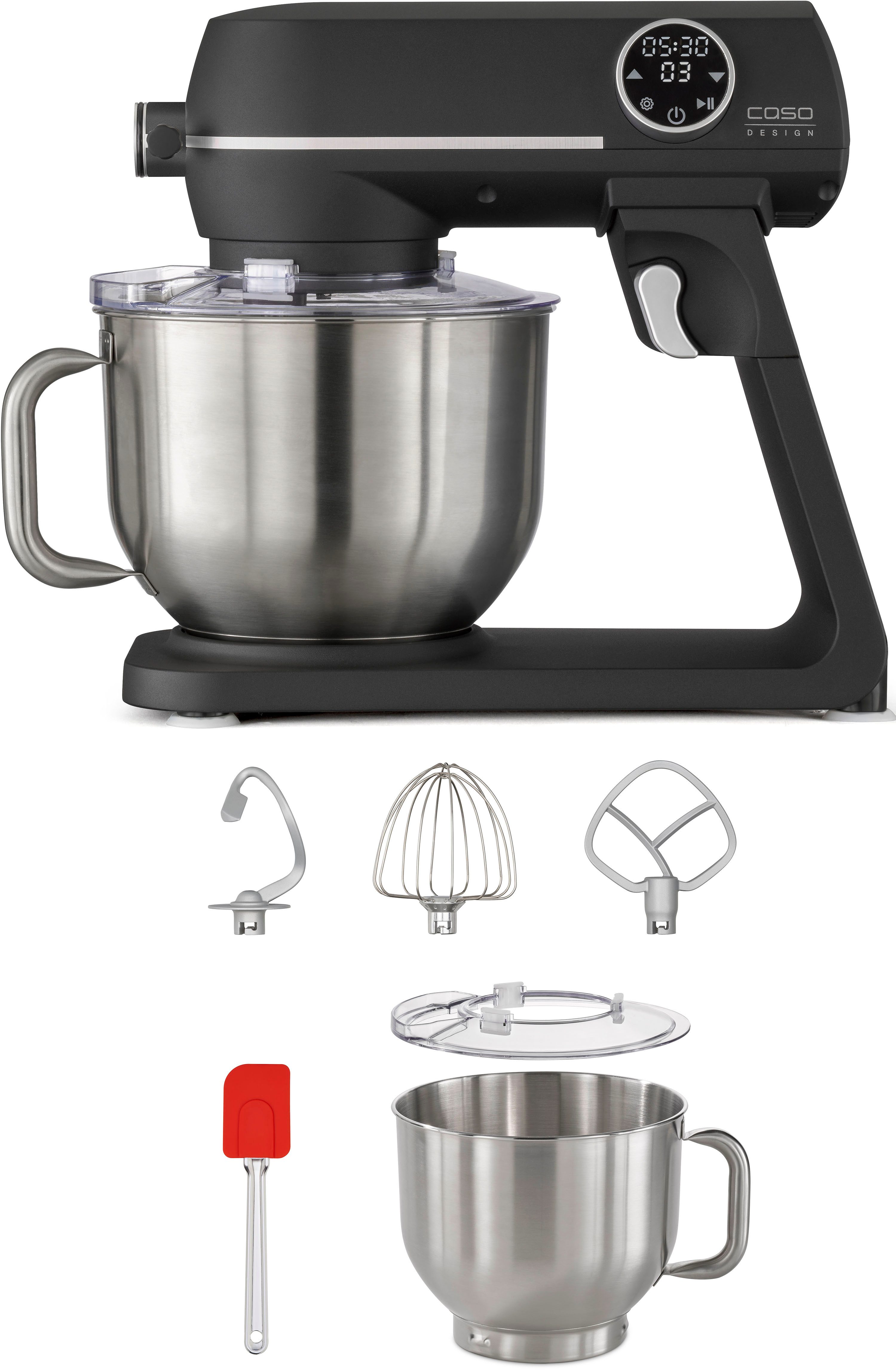 Caso Küchenmaschine KM 1800 Black-E 3156, 1800 W, 6 l Schüssel