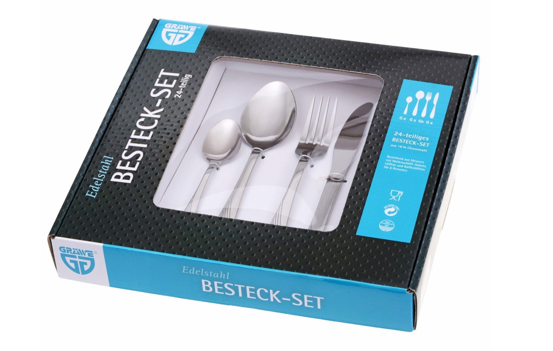 GRÄWE Besteck-Set Gräwe Edelstahl-Tafelbesteck 24-tlg. für 6 Personen