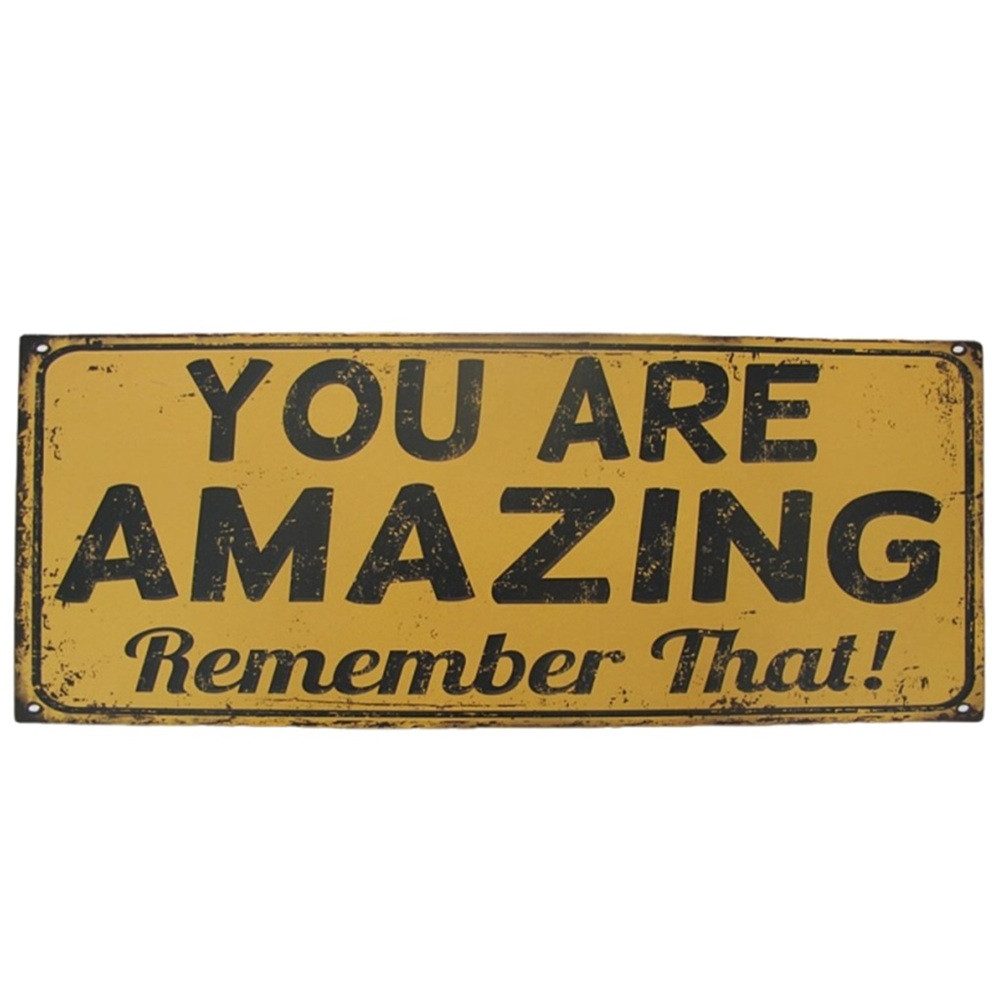 Metallschild Blechschild Reklameschild You Are Amazing Schild