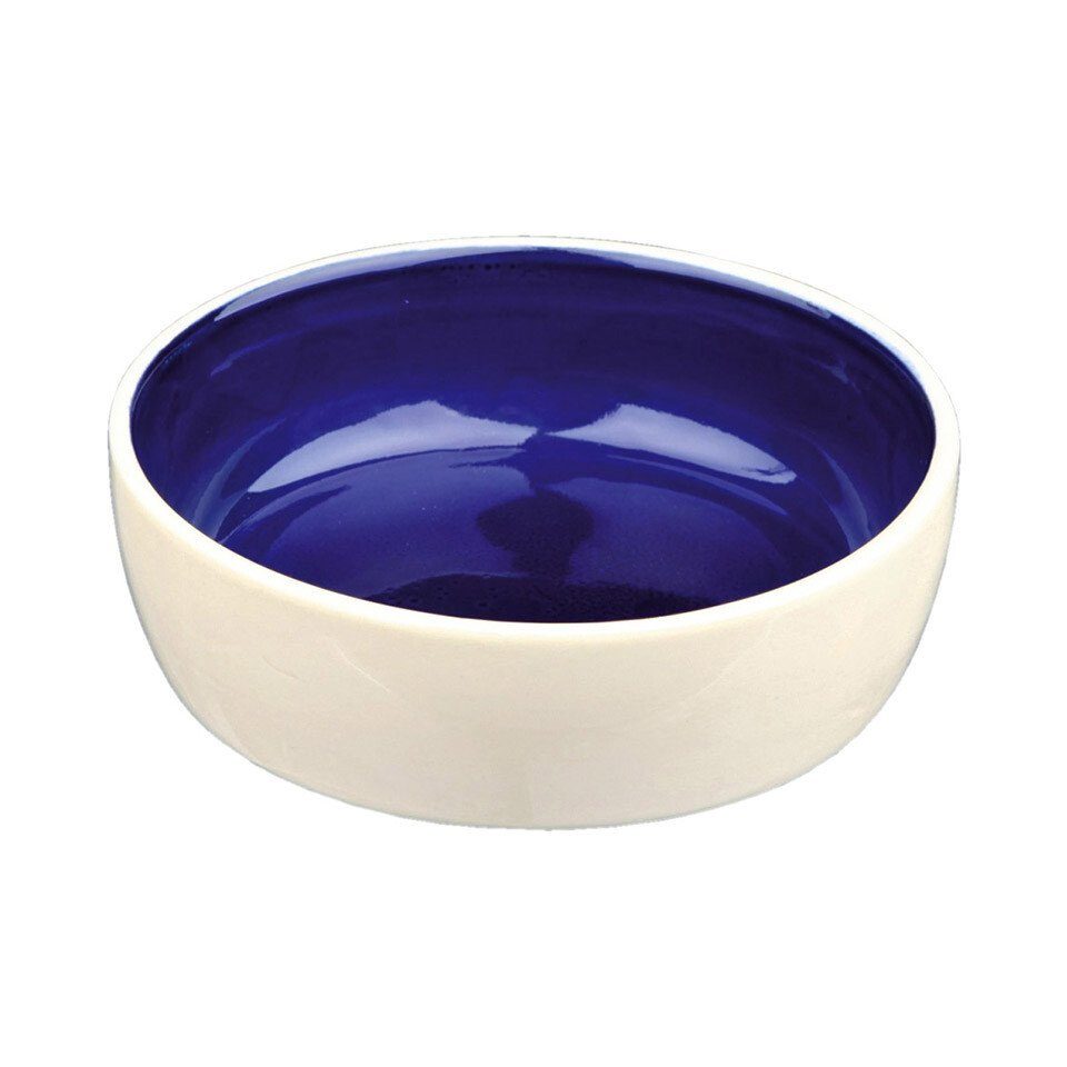 Futternapf Katzen Keramiknapf creme/blau
