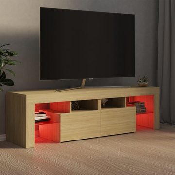 vidaXL TV-Schrank TV-Schrank mit LED-Leuchten Sonoma-Eiche 140x35x40 cm Lowboard