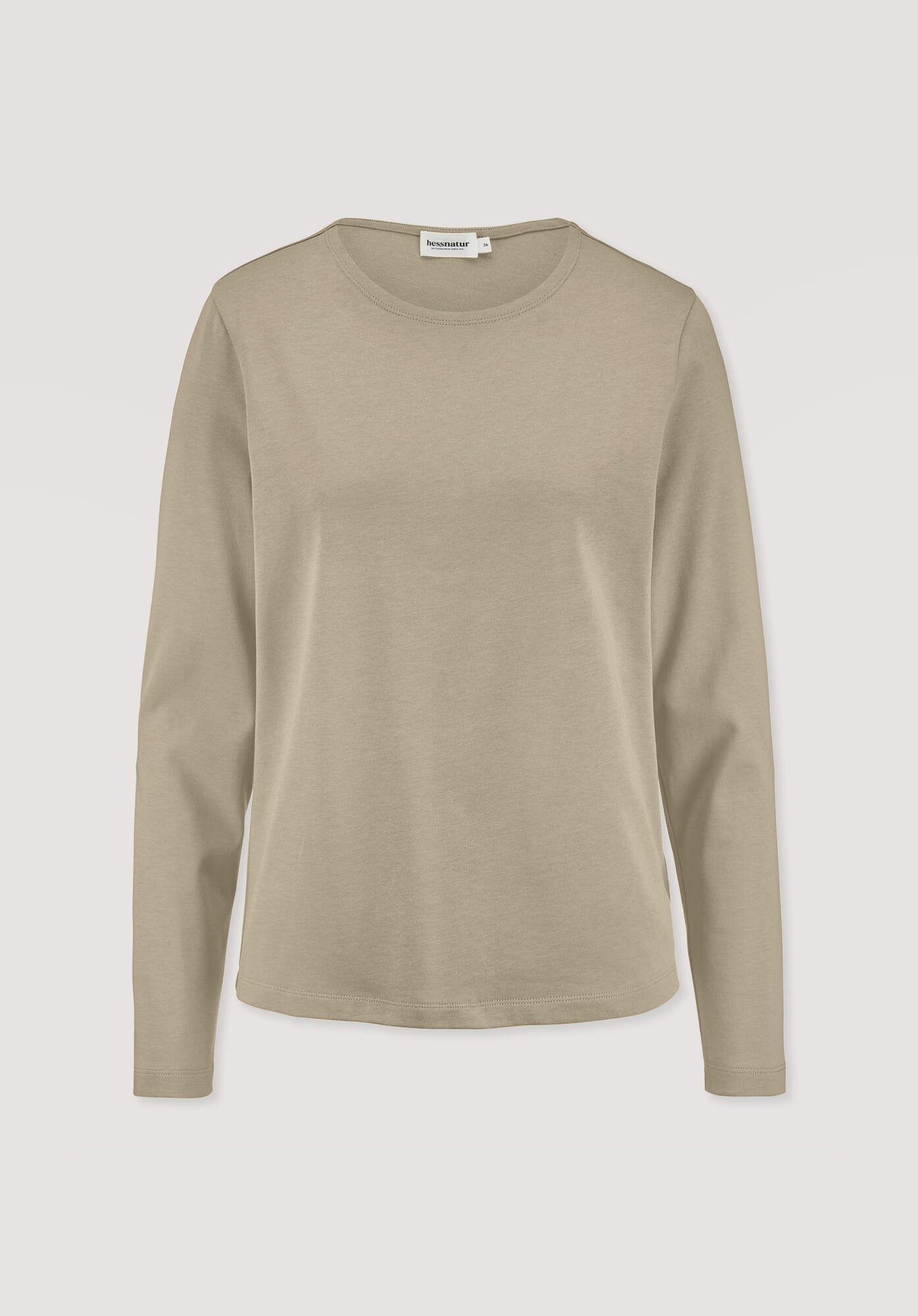 Hessnatur T-Shirt Langarm Regular aus reiner Bio-Baumwolle (1-tlg)