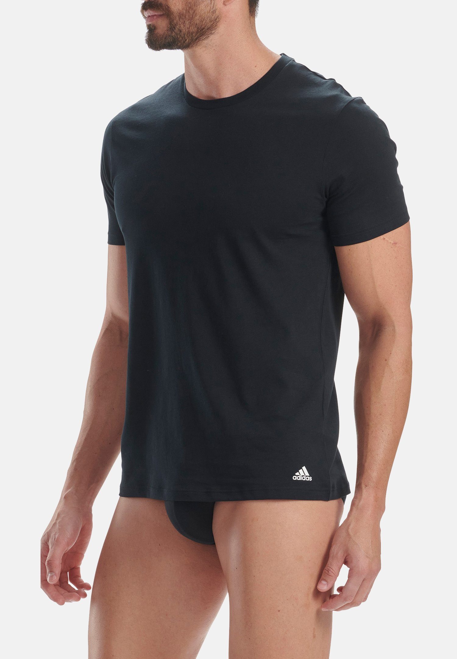 (8PK) Black Crew adidas Performance T-Shirt Poloshirt Neck