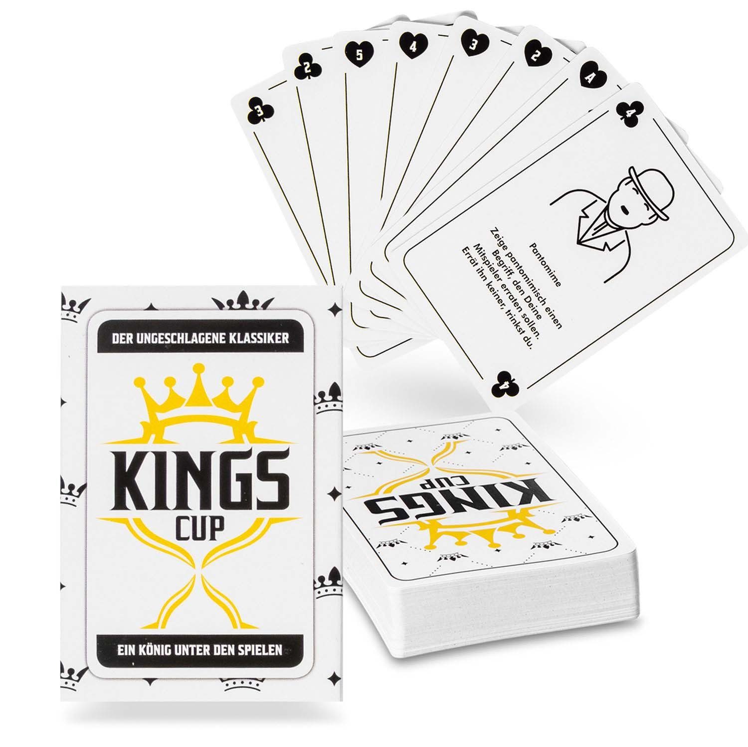 Goods+Gadgets Spiel, Kings Cup Party-Spiel Kartenspiel, 2.0 Version mit 52 Karten