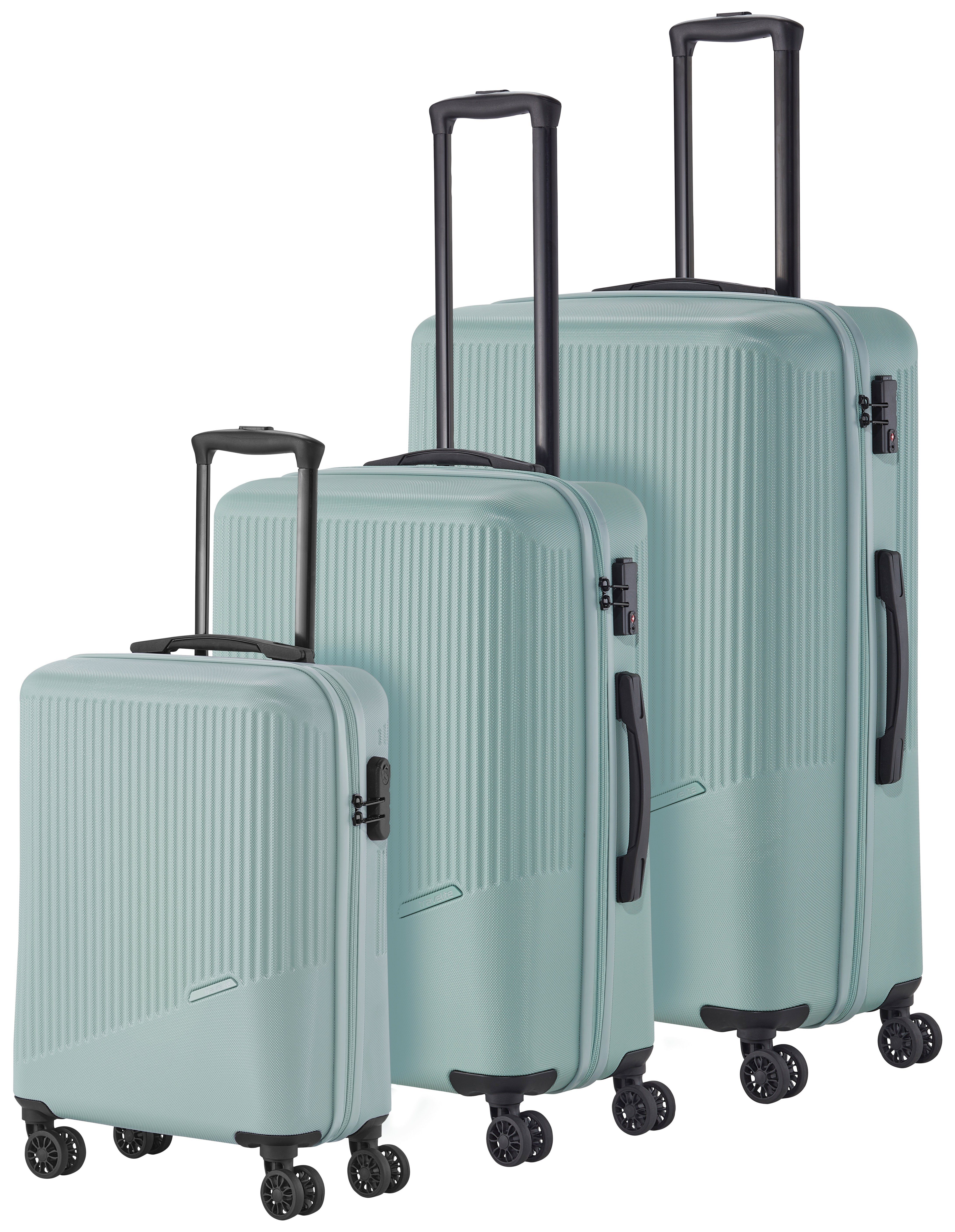 travelite mint L/M/S, Hartschalen Set), 3 4 dezentem Trolley Trolleyset in (Set, BALI 4w Rollen, Look tlg.,