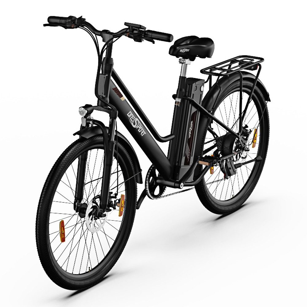 Fangqi E-Bike 26 Zoll Elektrofahrrad,E-Bike,MTB,36V/14,4Ah akku,25KM/H,Shimano 7Gang, 250W Heckmotor, 518.4 Wh Nabendynamo, (Niedriger Einstiegsrahmen,Herren Damen Pedelec Bis zu 80km, stoßdämpfender Sitz, Multifunktions-LCD-Bildschirm mit Bluetooth, Citybikes, Smartbikes, Elektrofahrräder für Damen und Herren), Höhenverstellbare Sattelstütze, Antivibrationssitz,für 160-190cm