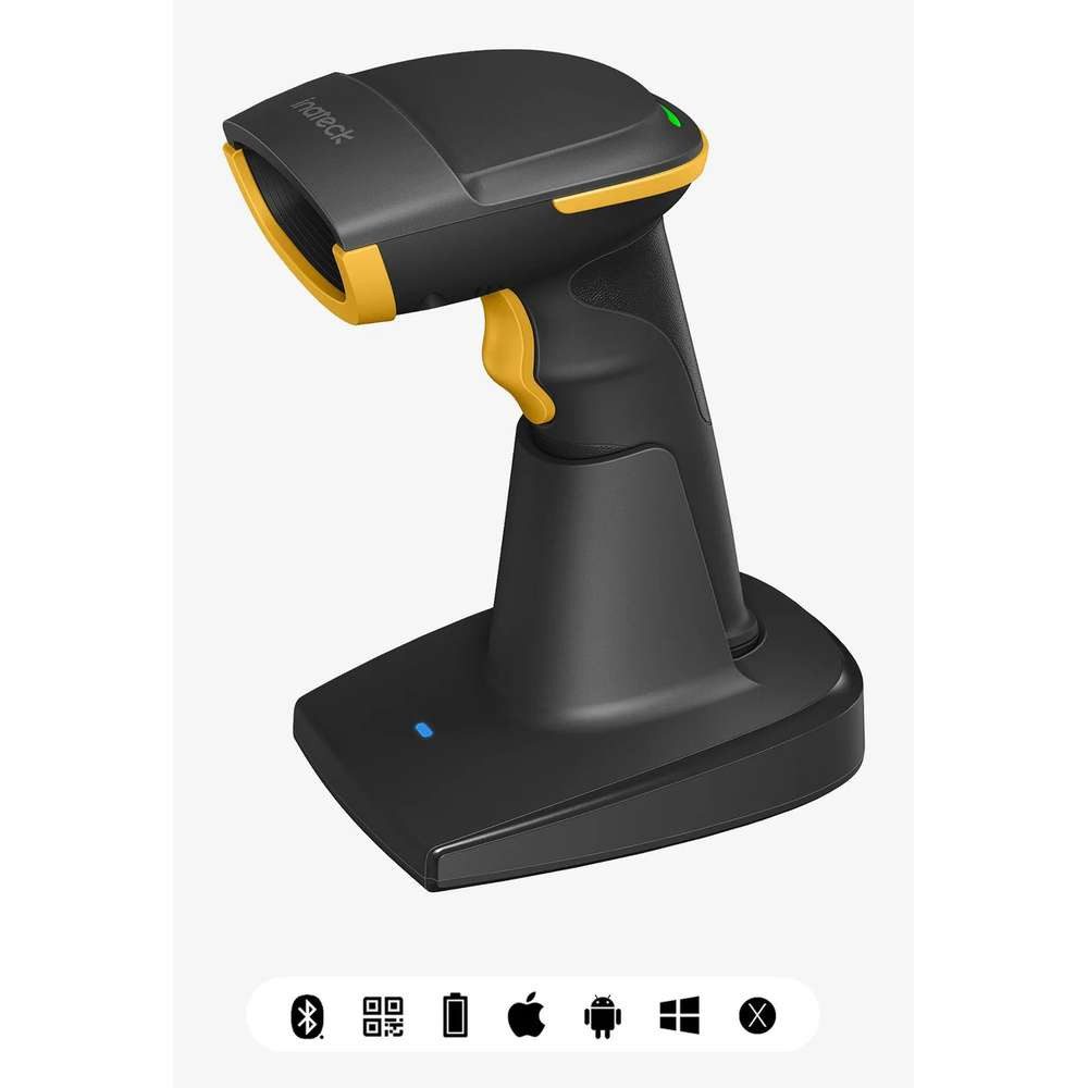 Inateck Inateck BCST-54 Tragbares Barcodelesegerät 1D/2D CMOS Schwarz, Gelb Handscanner