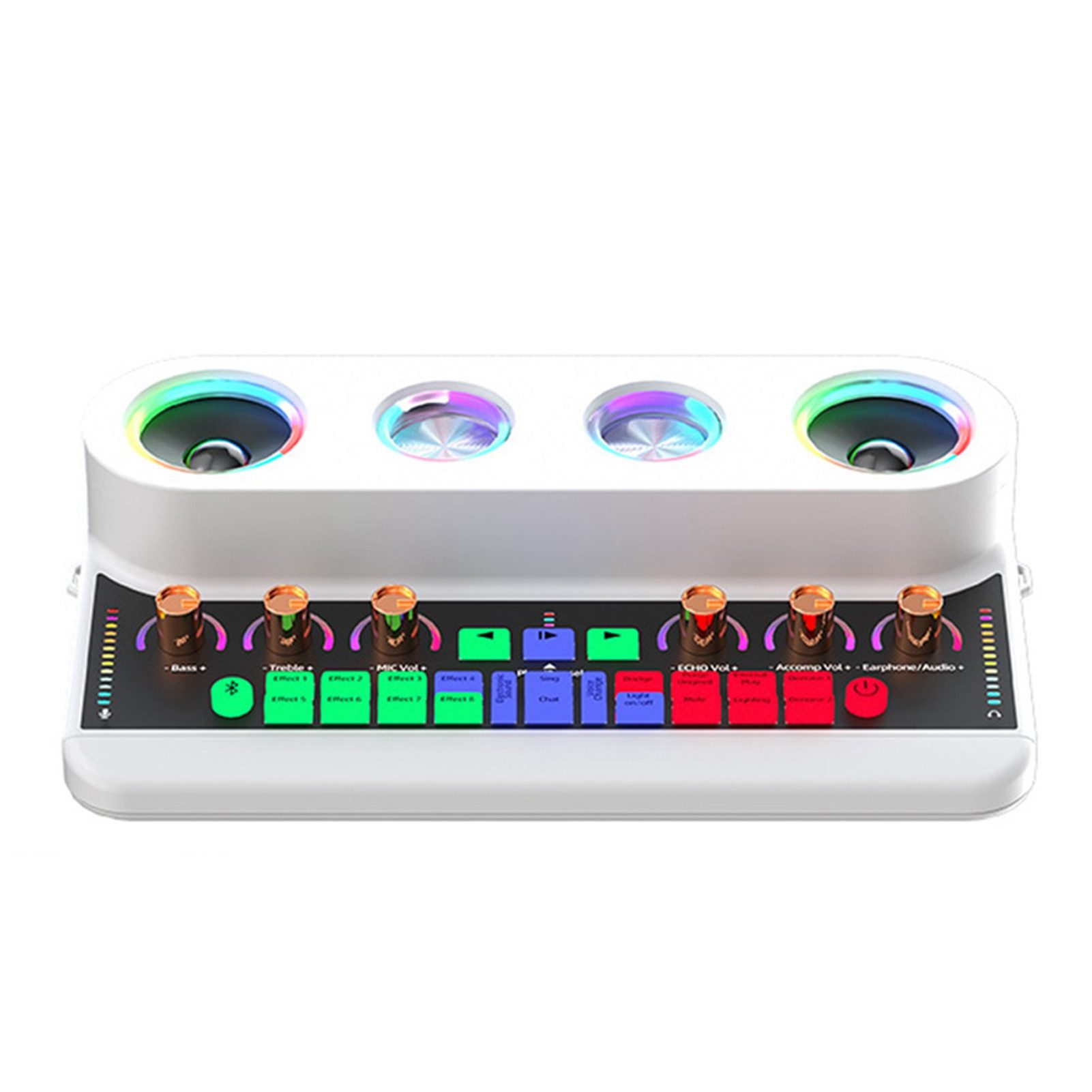 GARRYFIZH Soundboard Soundkarte Audio Mixer Soundkarte, 12 elektronische Klangfarben und 8 Aufwärmeffekte