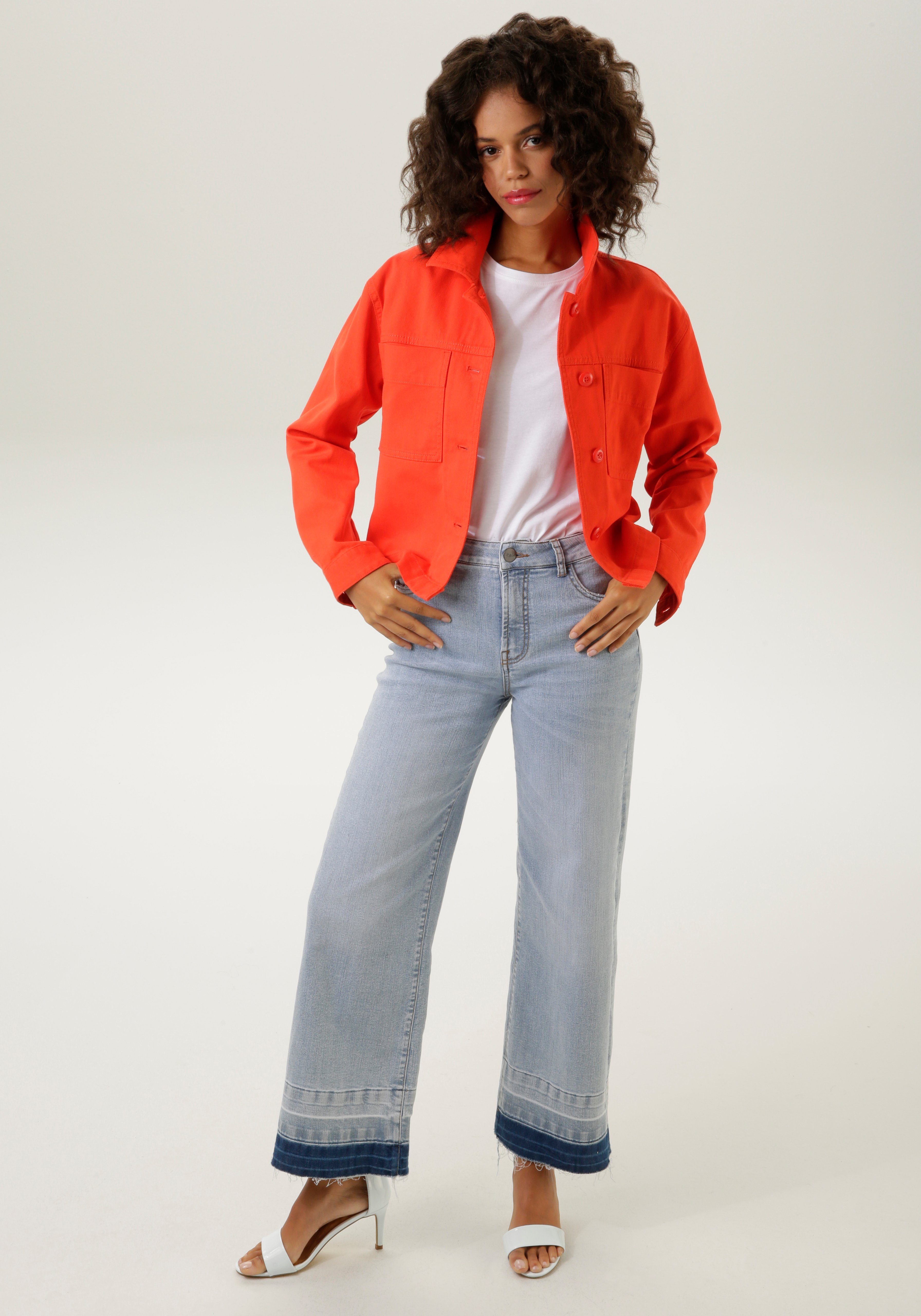 Aniston CASUAL Jeansjacke mit tonigen NEUE Knöpfen zu schließen - KOLLEKTION