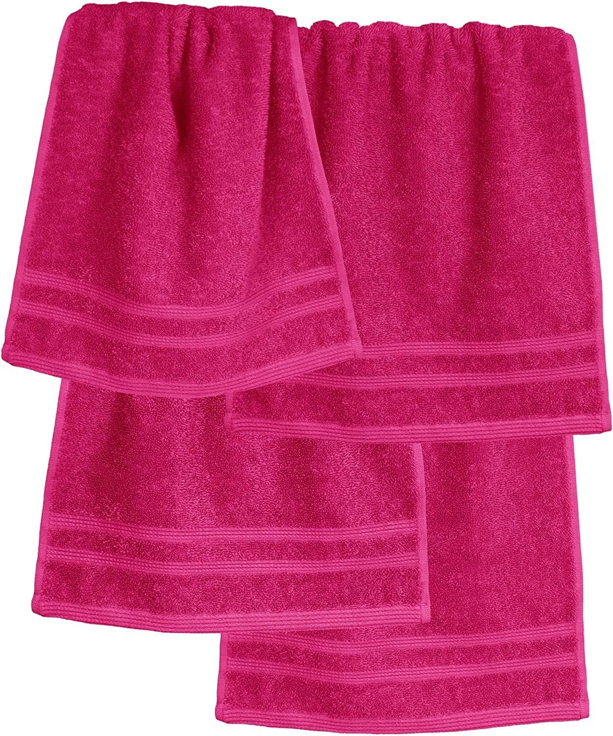 Damen 30x50 (4-St), Rot London, Rhabarber cm Gästehandtücher Rote Handtücher Badezimmer Lashuma Frottee für