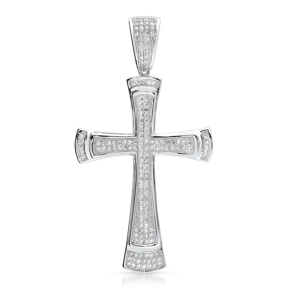 Unique Kettenanhänger Funkelndes Kreuz mit Zirkonia in Silber SP0423 günstig online kaufen