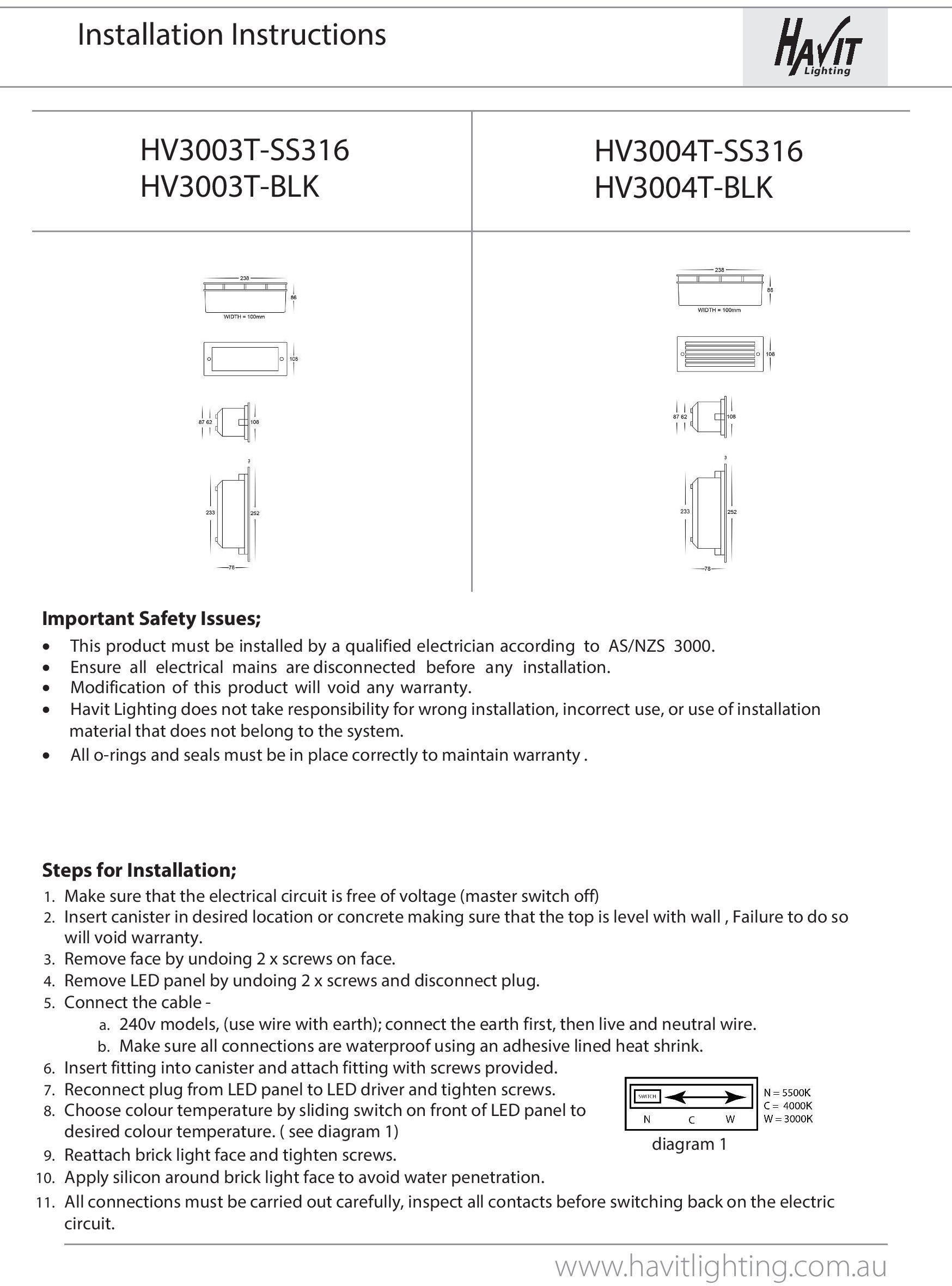 integriert fest LED BATA, Deckenleuchten Lighting Havit