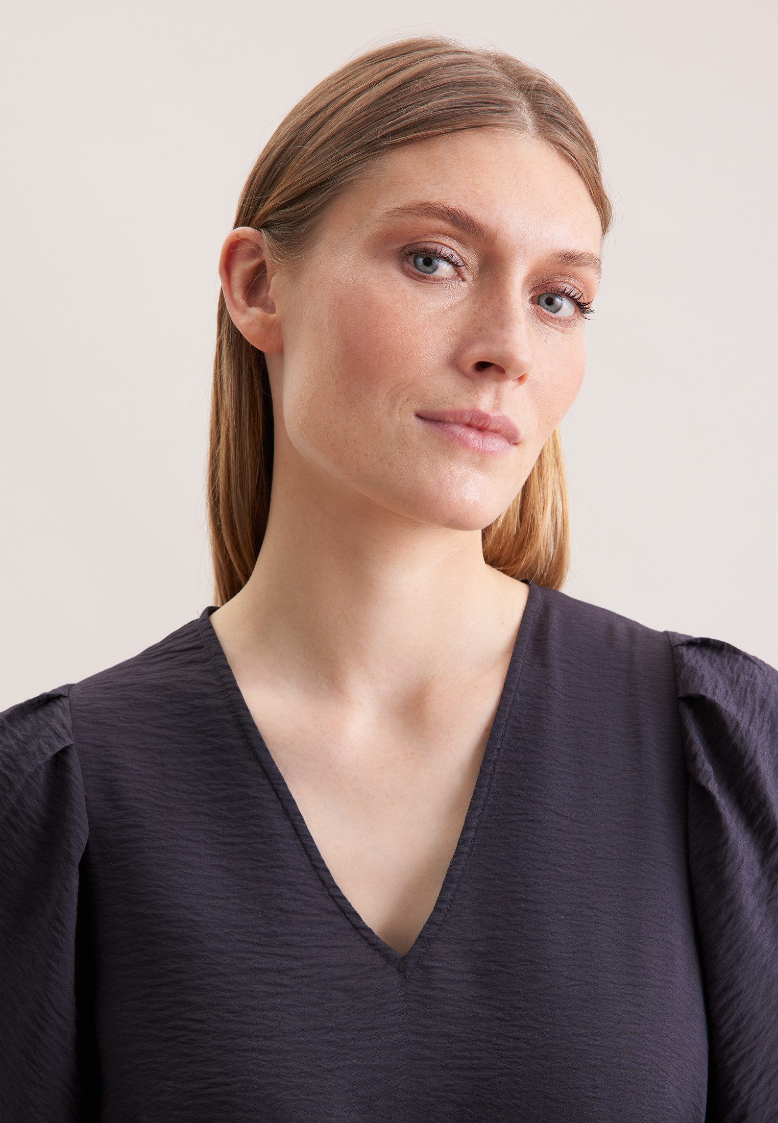 seidensticker Sommerkleid 3/4 V-Neck Uni