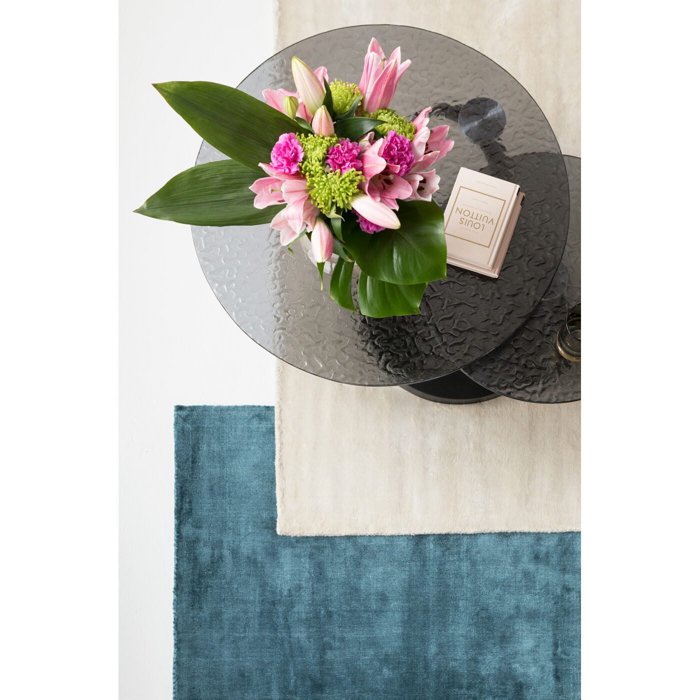 Kare Design Couchtisch Beverly, Glas, Drehfunktion