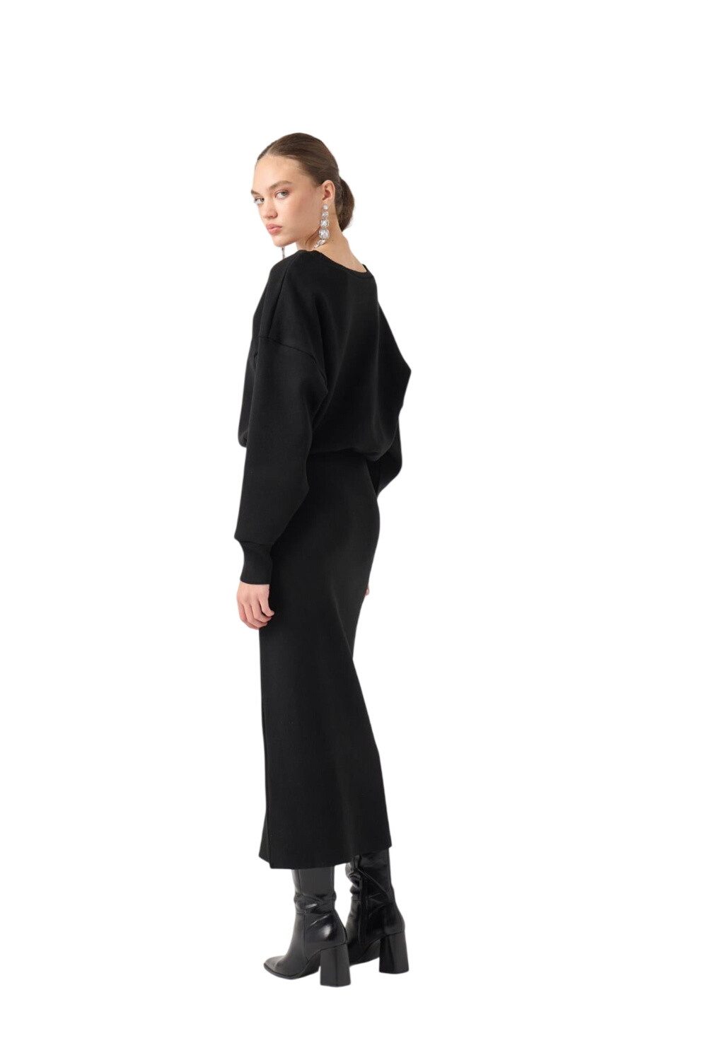 HOLLY LOLLY Midikleid Weiches Jacey Strickkleid Lang